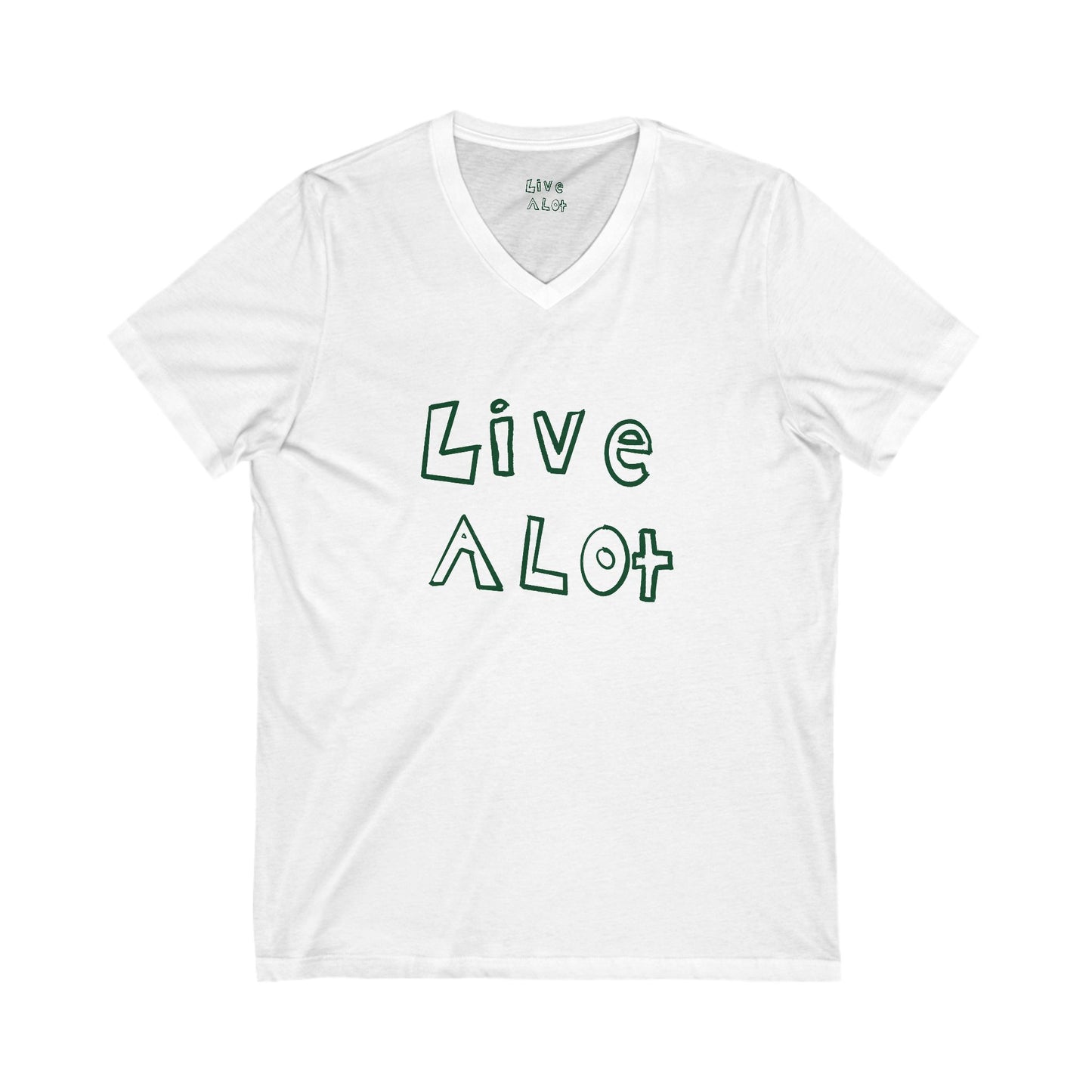 Live A Lot - V-Neck Tee (Multiple Color Options)