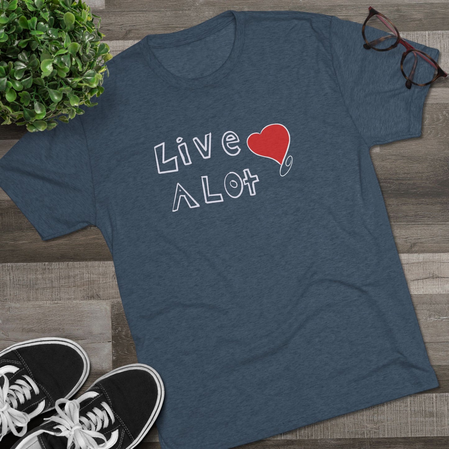 Live A Lot – Heart Edition Tee (Multiple Color Options)
