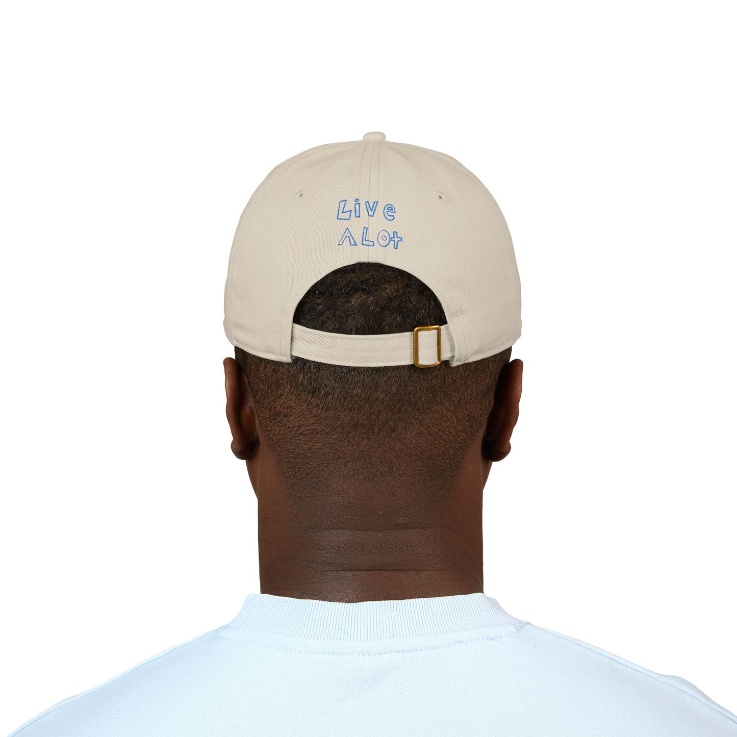 LIVE A LOT - Dad Cap – Bold Blue Embroidery (various color options)