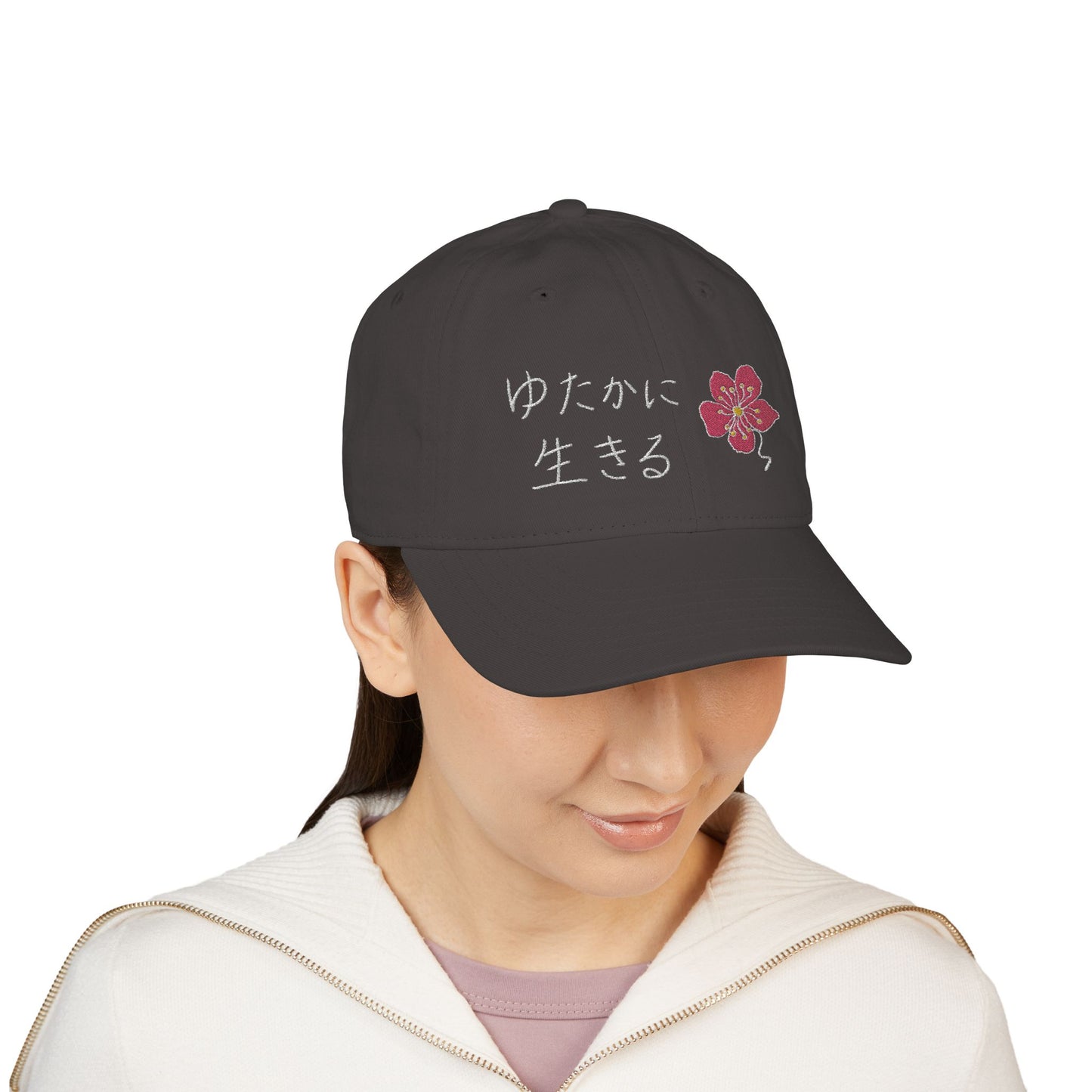 LIVE A LOT Sakura (Cherry Blossom) Organic Baseball Cap
