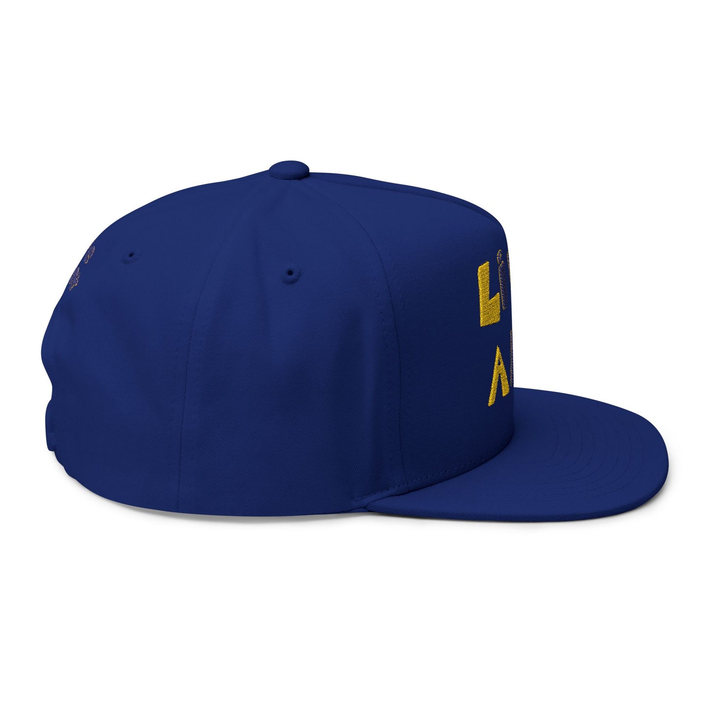 LIVE A LOT – LA – Flat Bill Cap (Purple & Gold)