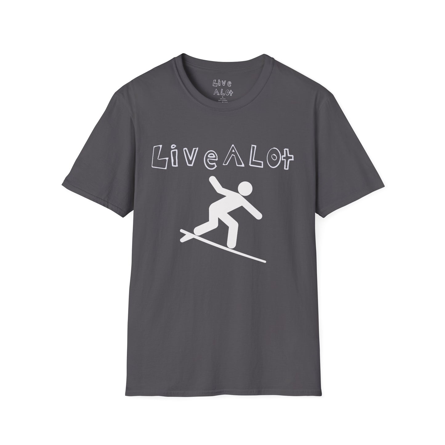 Live A Lot - Surfer Tee — Front & Back Print (Multiple Color Options)