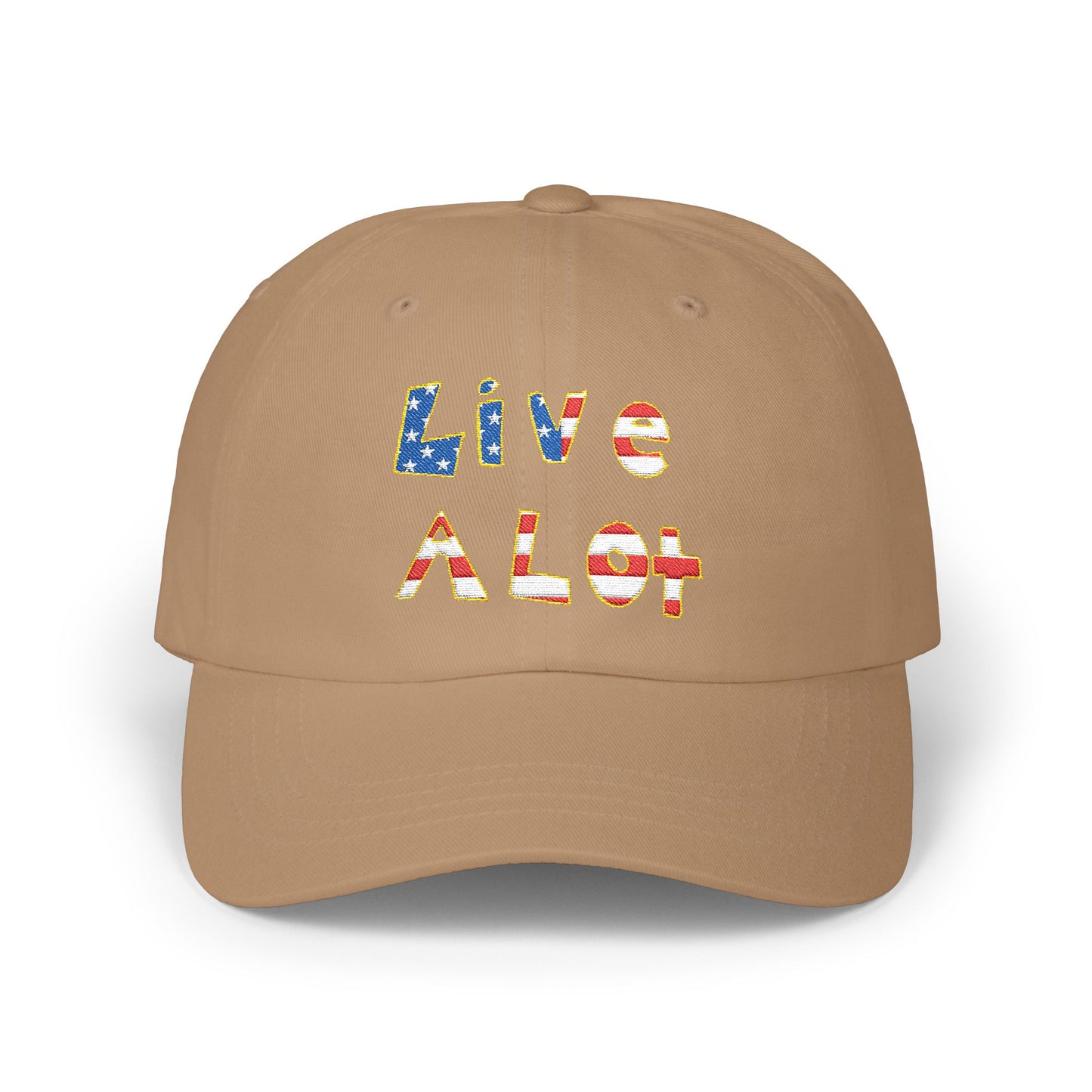 LIVE A LOT® Dad Cap – American Flag Edition