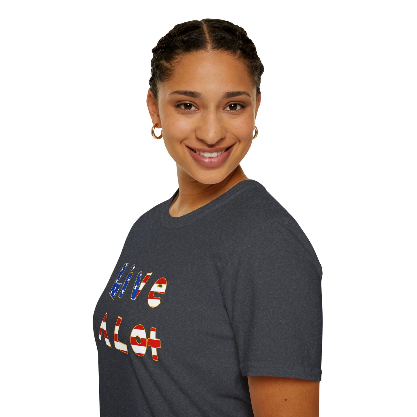 Live A Lot Tee — American Flag Edition (Multiple Color Options)