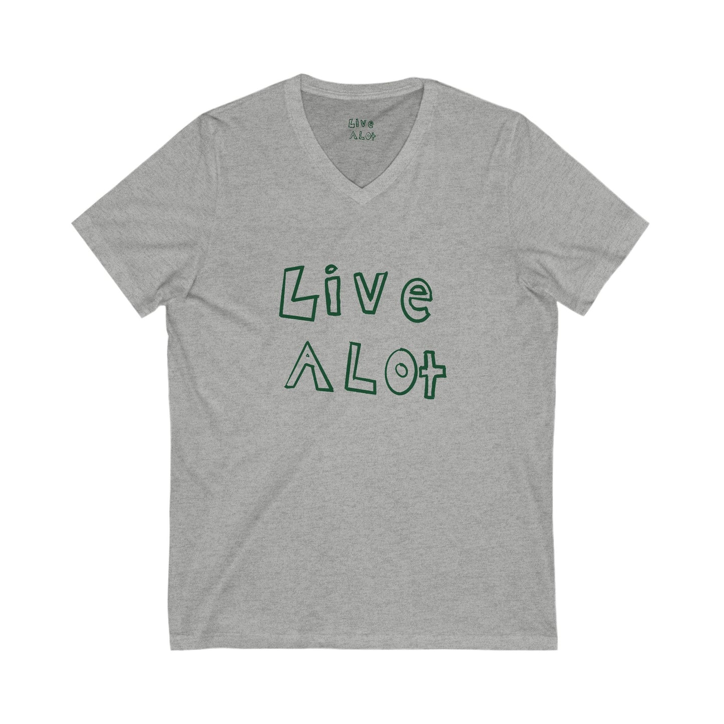 Live A Lot - V-Neck Tee (Multiple Color Options)