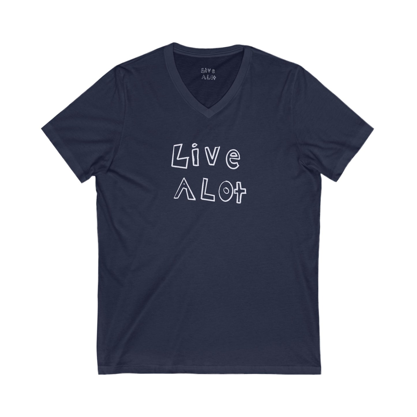 Live A Lot - V-Neck Tee (Multiple Color Options)