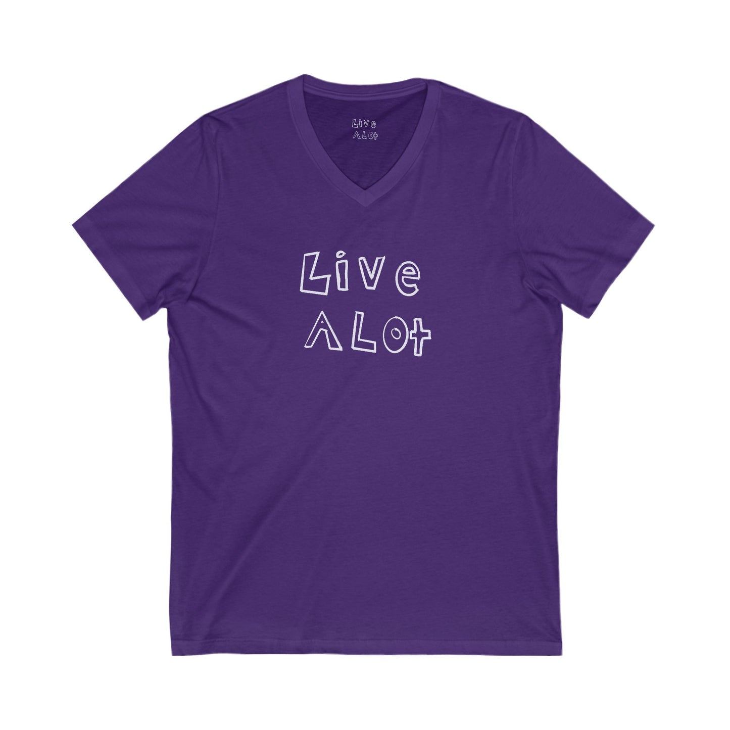 Live A Lot - V-Neck Tee (Multiple Color Options)