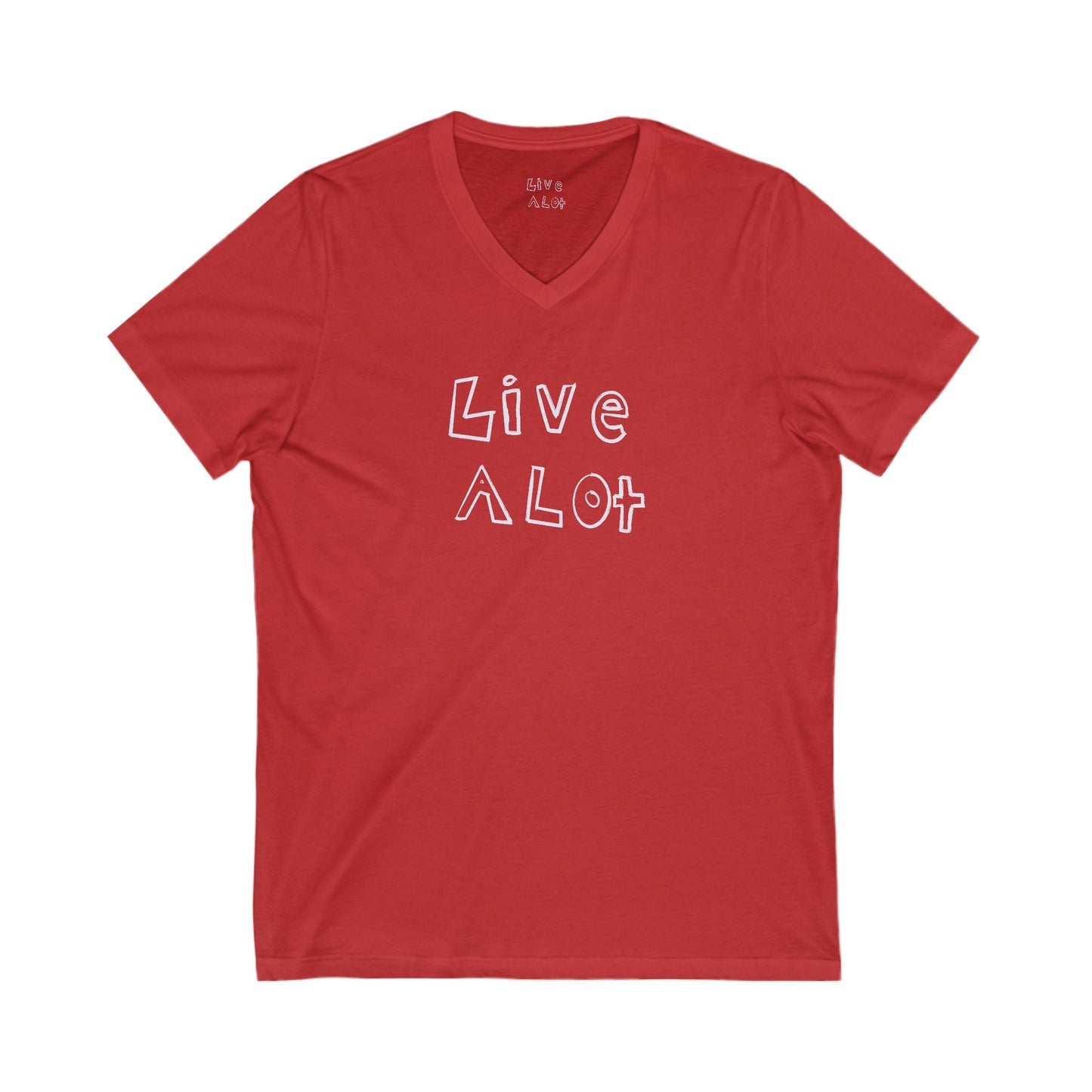 Live A Lot - V-Neck Tee (Multiple Color Options)