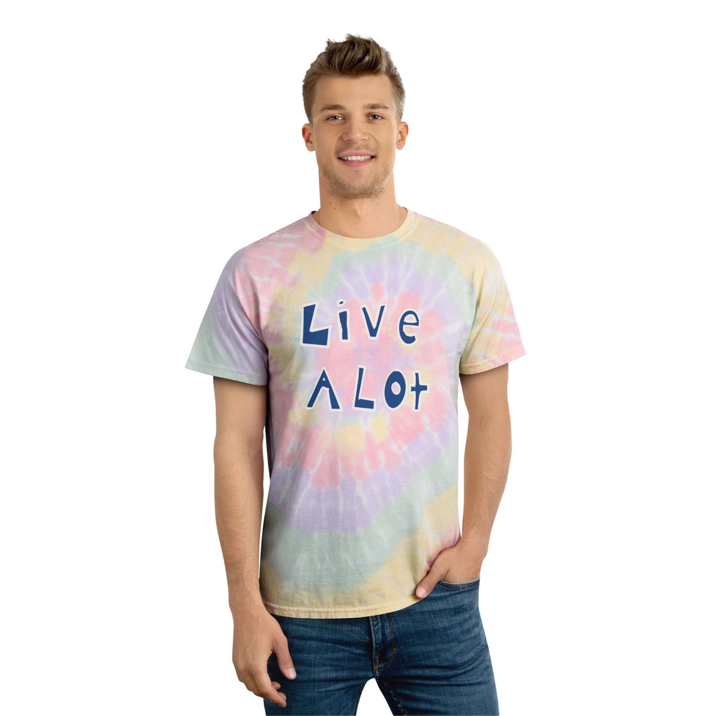 LIVE A LOT - Tie-Dye Tee – Embrace the Vibe