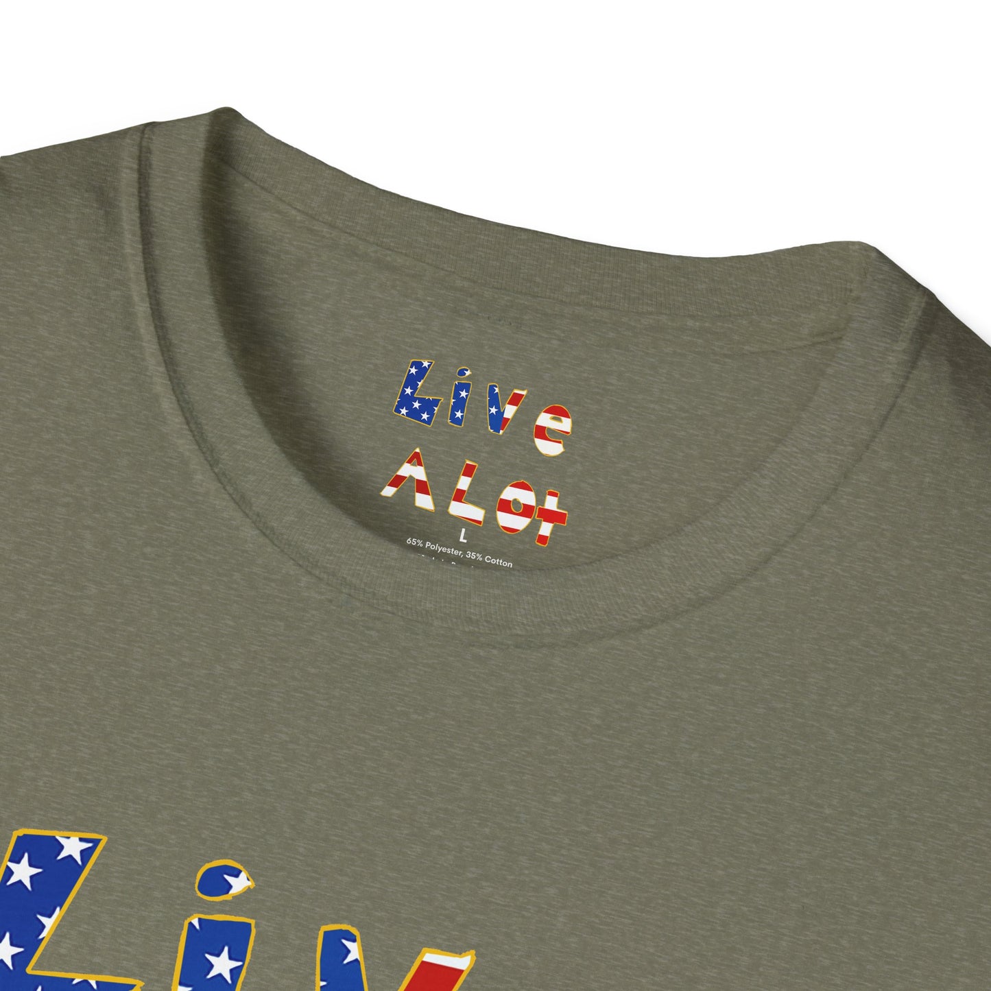 Live A Lot Tee — American Flag Edition (Multiple Color Options)