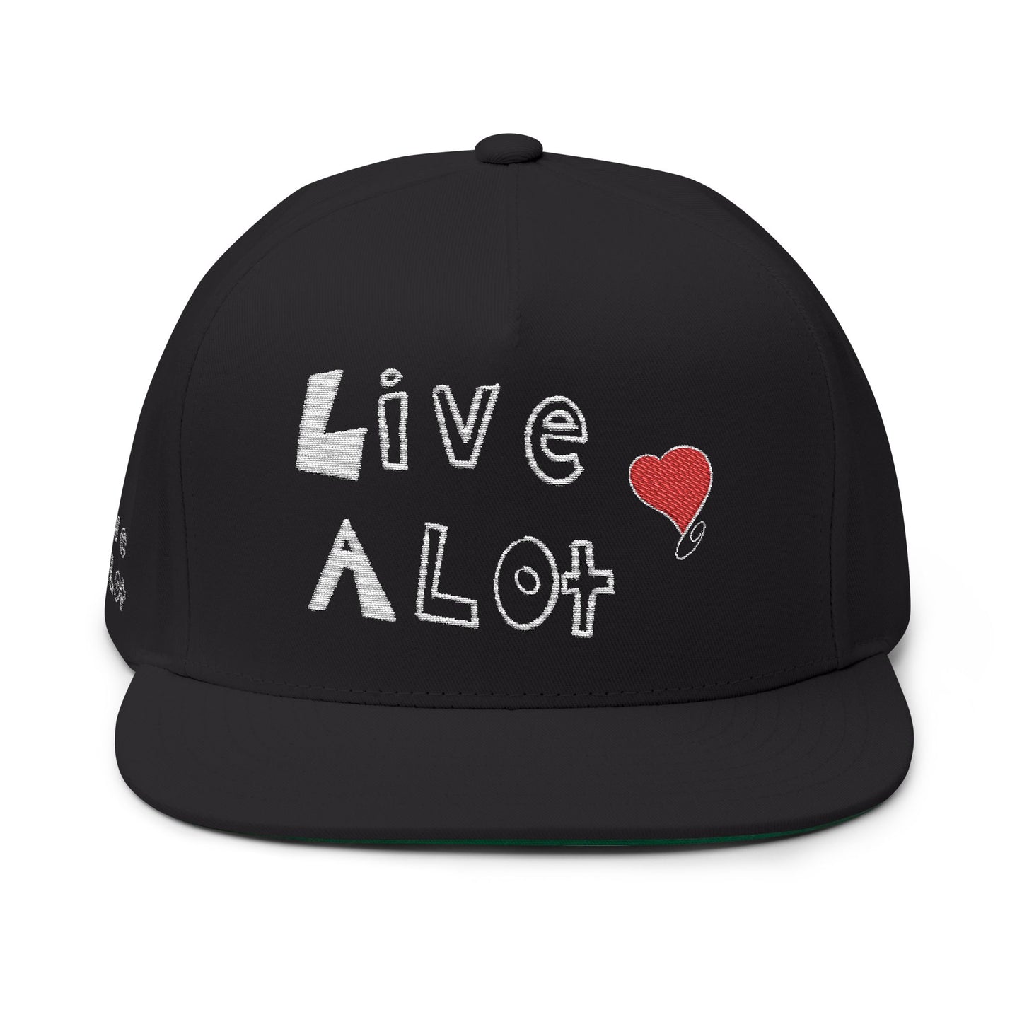 LIVE A LOT Heart Flat Bill Cap — City of Angels Edition