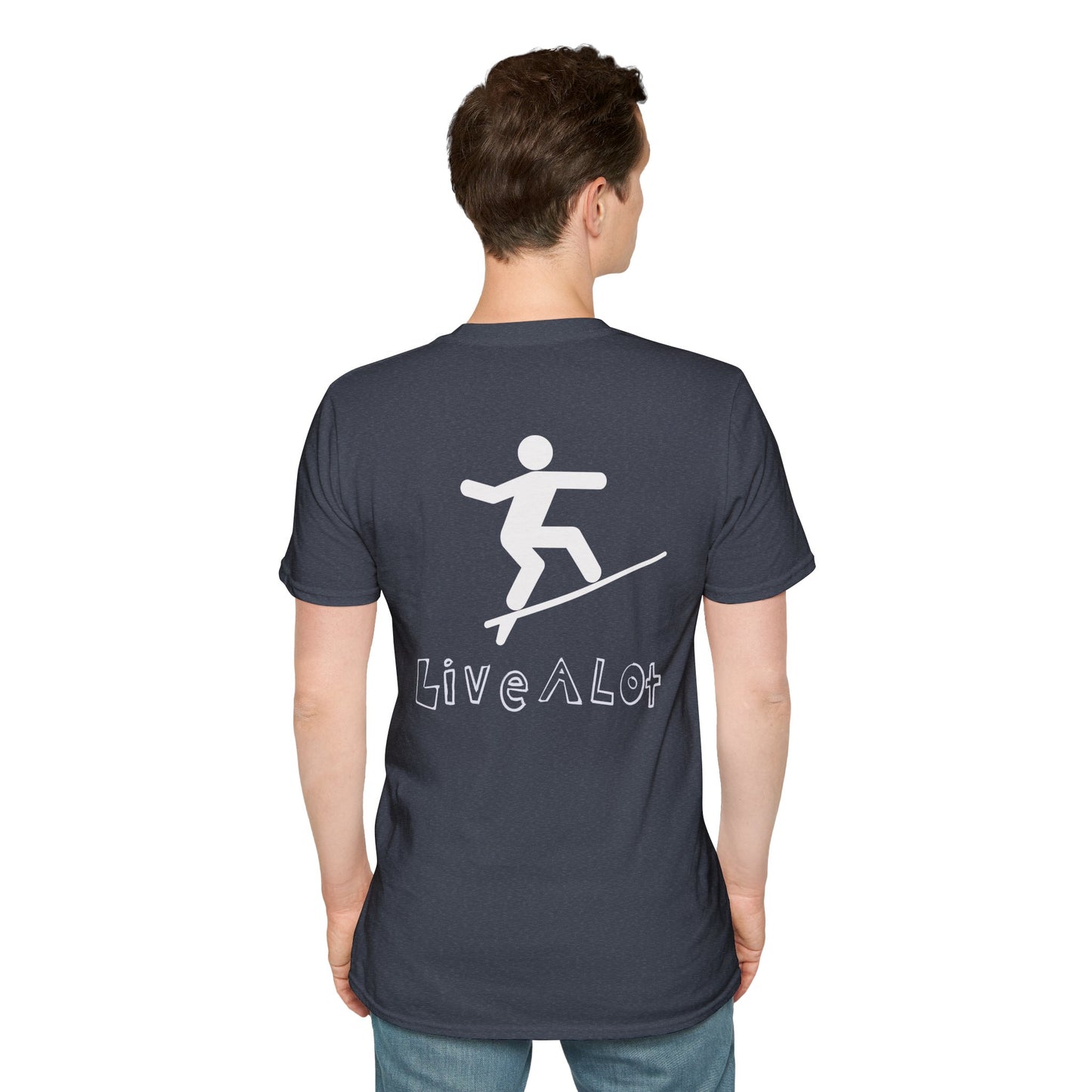 Live A Lot - Surfer Tee — Front & Back Print (Multiple Color Options)