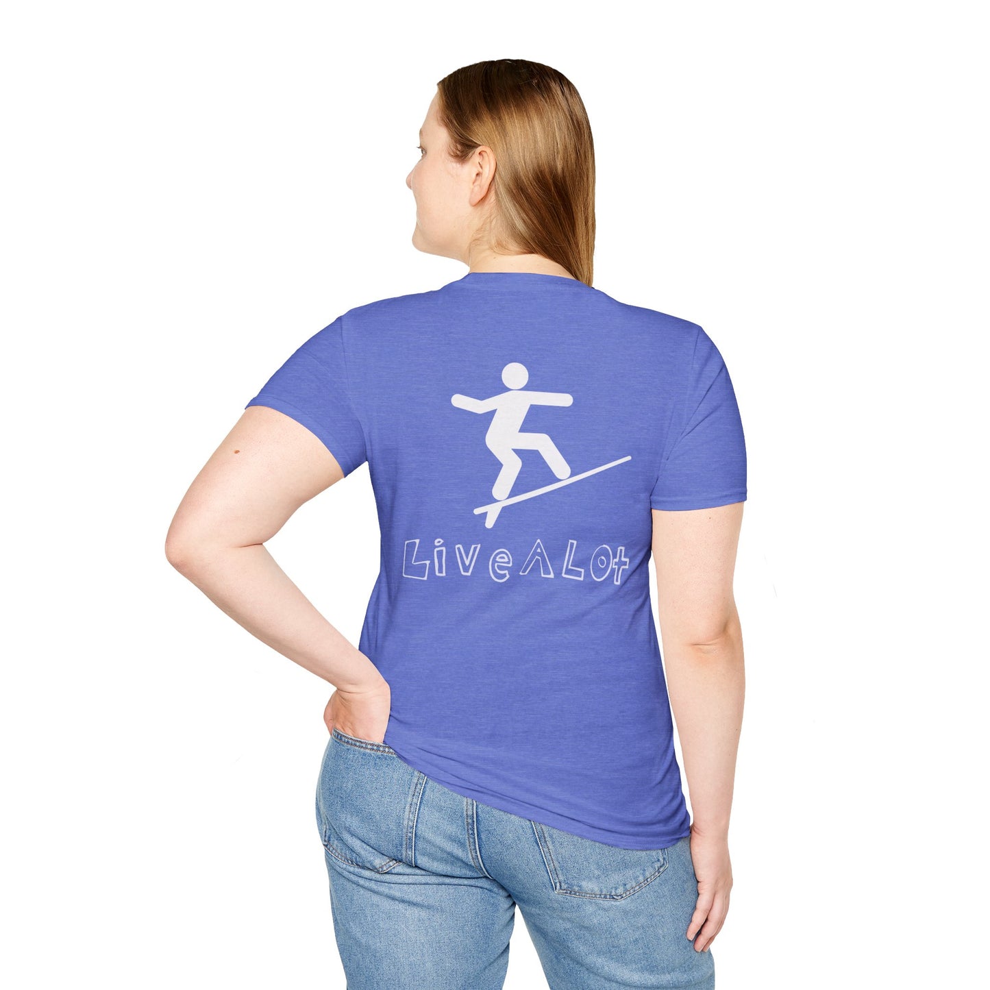 Live A Lot - Surfer Tee — Front & Back Print (Multiple Color Options)