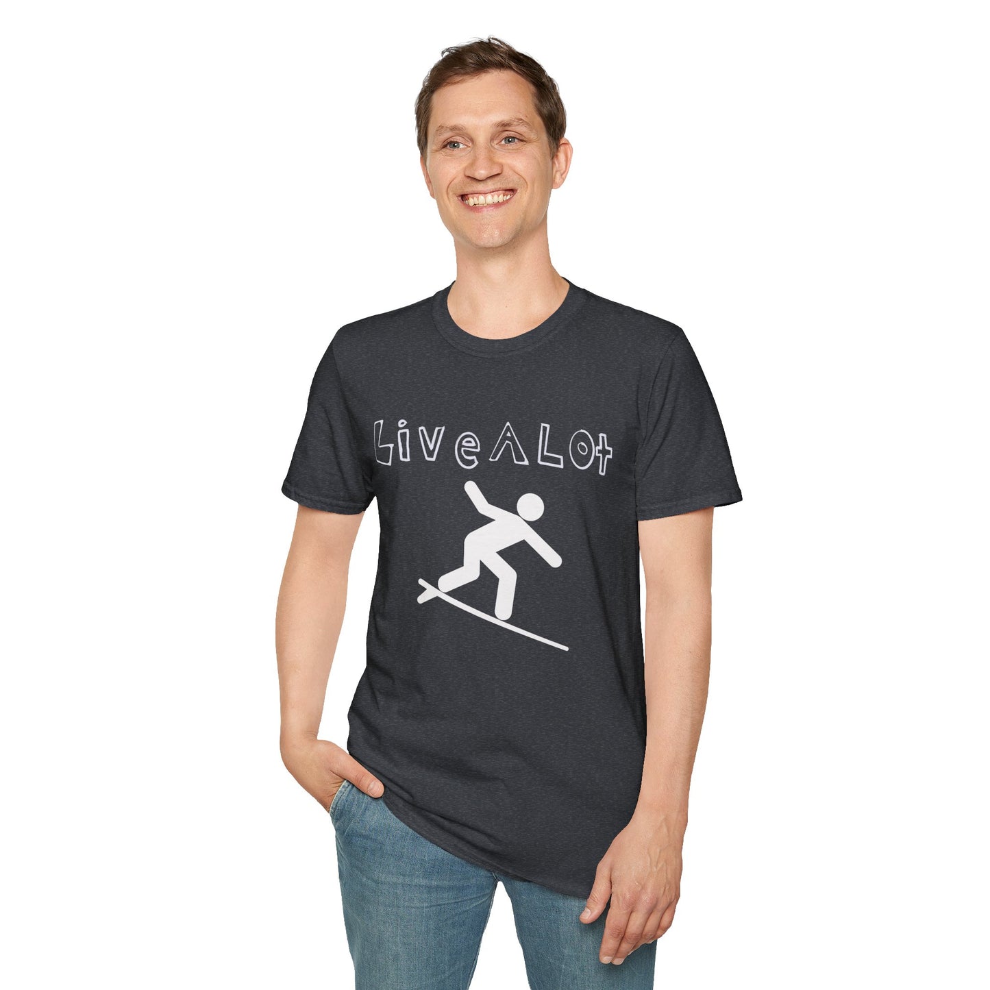 Live A Lot - Surfer Tee — Front & Back Print (Multiple Color Options)