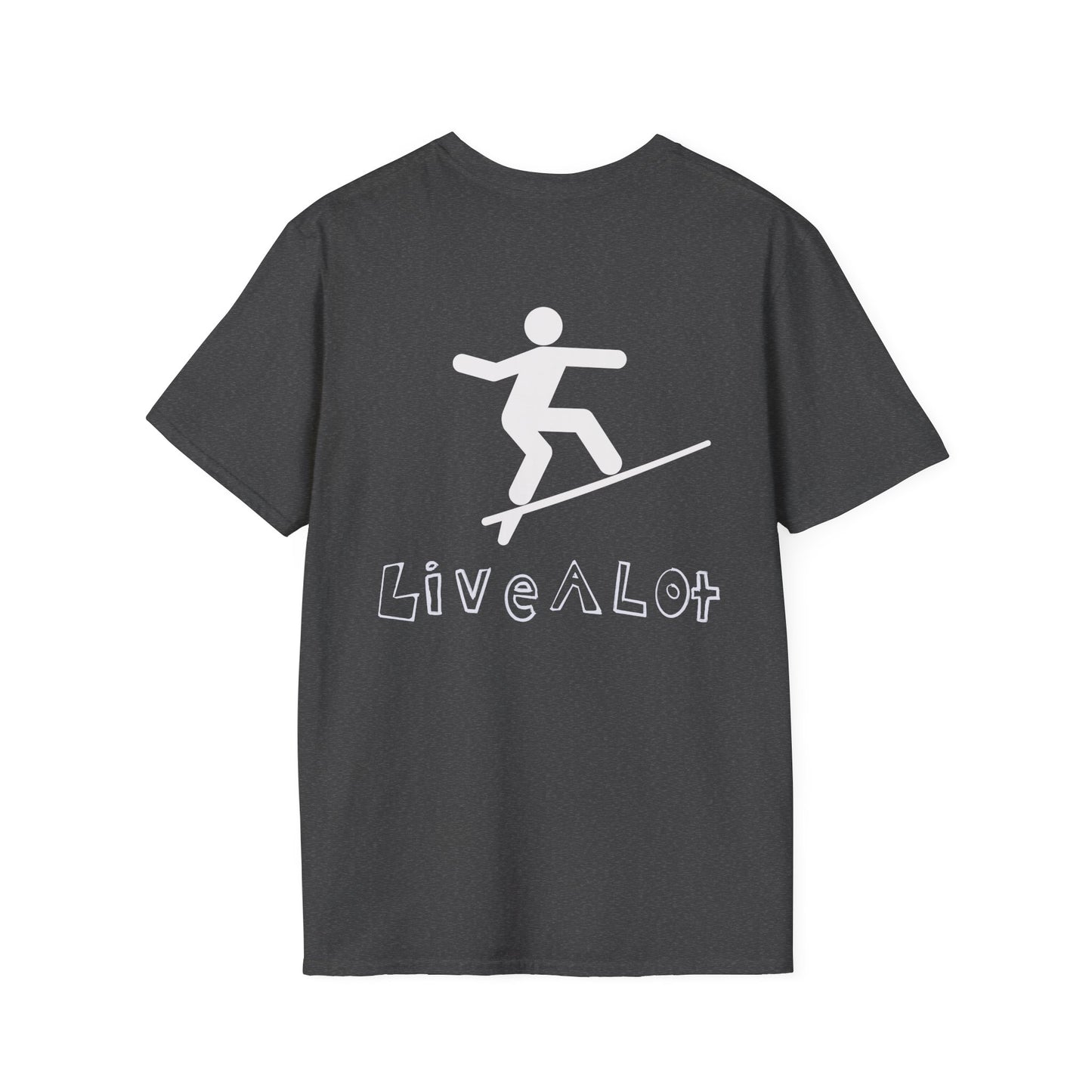 Live A Lot - Surfer Tee — Front & Back Print (Multiple Color Options)