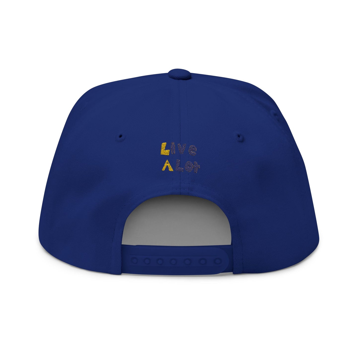 LIVE A LOT – LA – Flat Bill Cap (Purple & Gold)