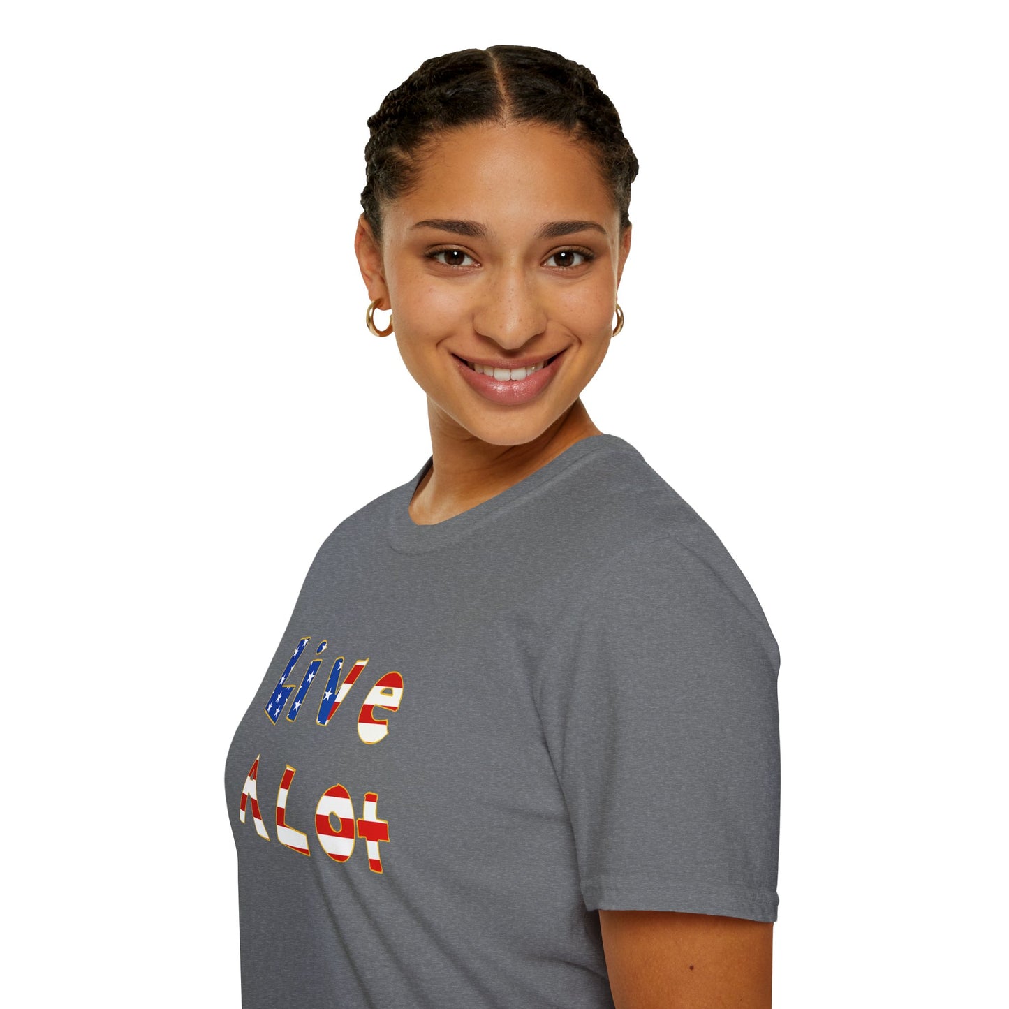 Live A Lot Tee — American Flag Edition (Multiple Color Options)
