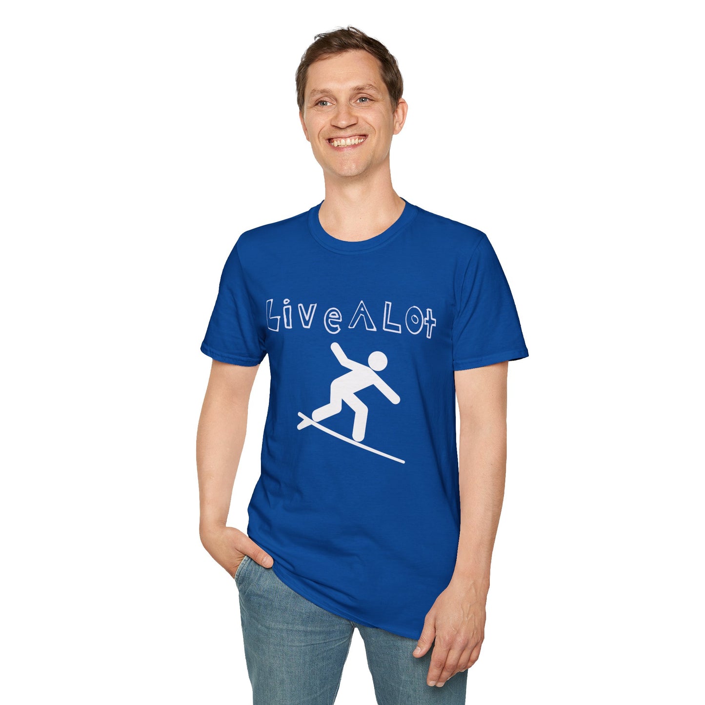 Live A Lot - Surfer Tee — Front & Back Print (Multiple Color Options)