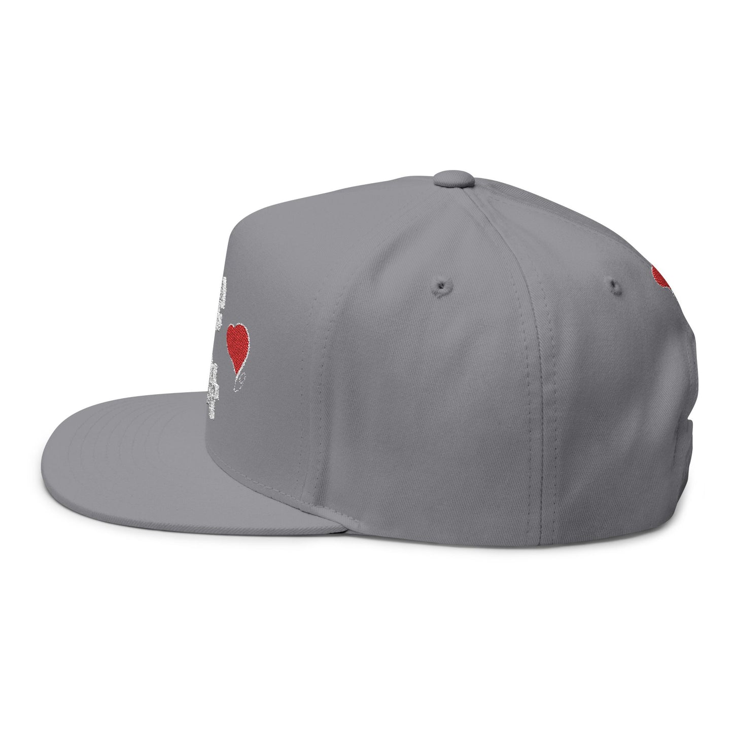 LIVE A LOT Heart Flat Bill Cap — City of Angels Edition