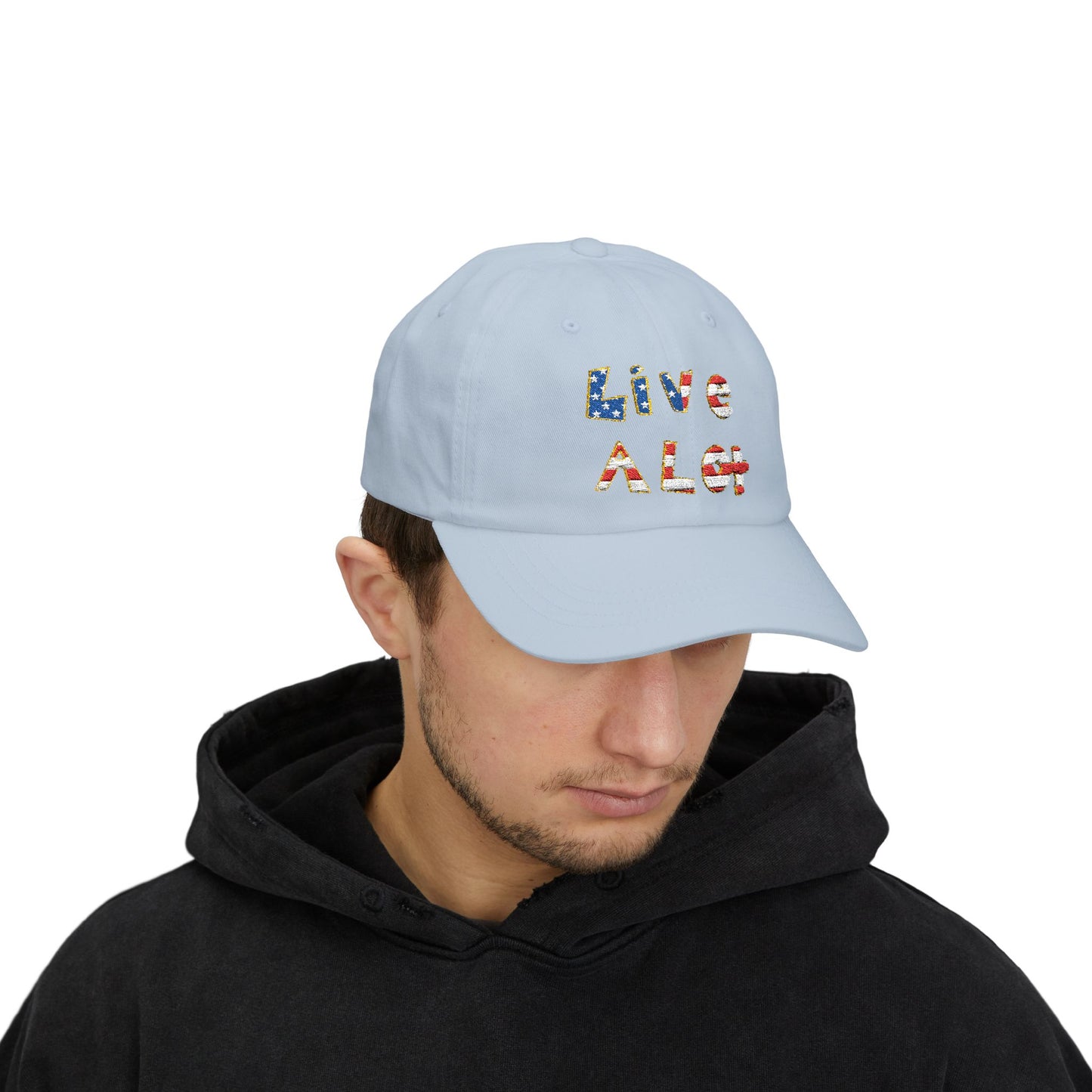 LIVE A LOT® Dad Cap – American Flag Edition
