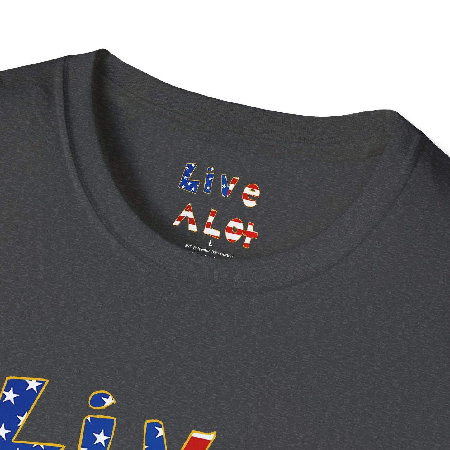 Live A Lot Tee — American Flag Edition (Multiple Color Options)