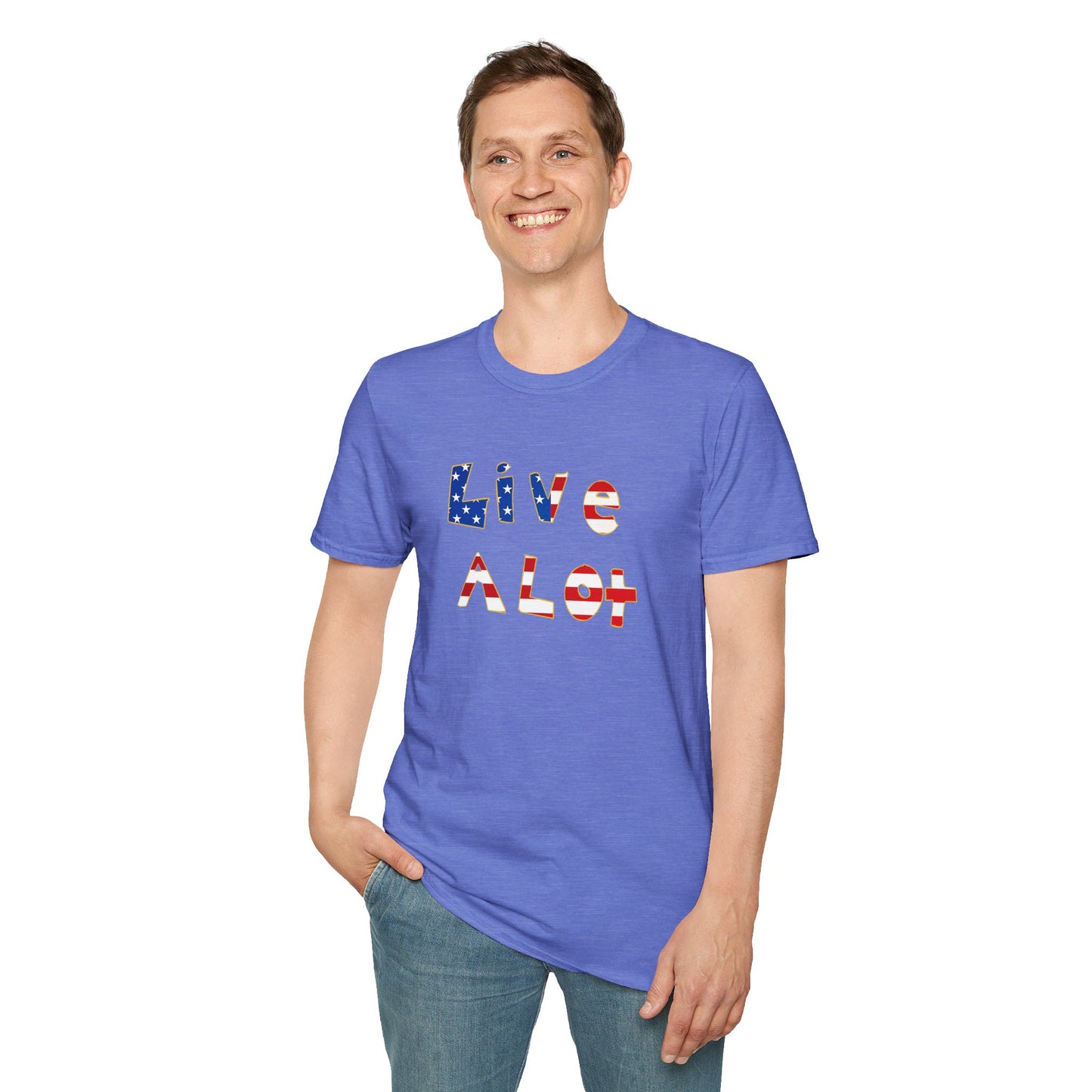 Live A Lot Tee — American Flag Edition (Multiple Color Options)