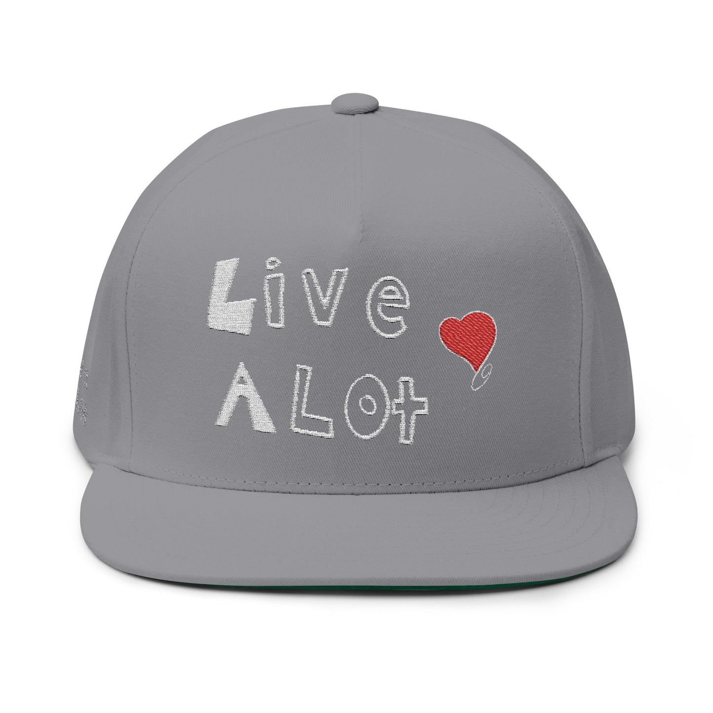 LIVE A LOT Heart Flat Bill Cap — City of Angels Edition