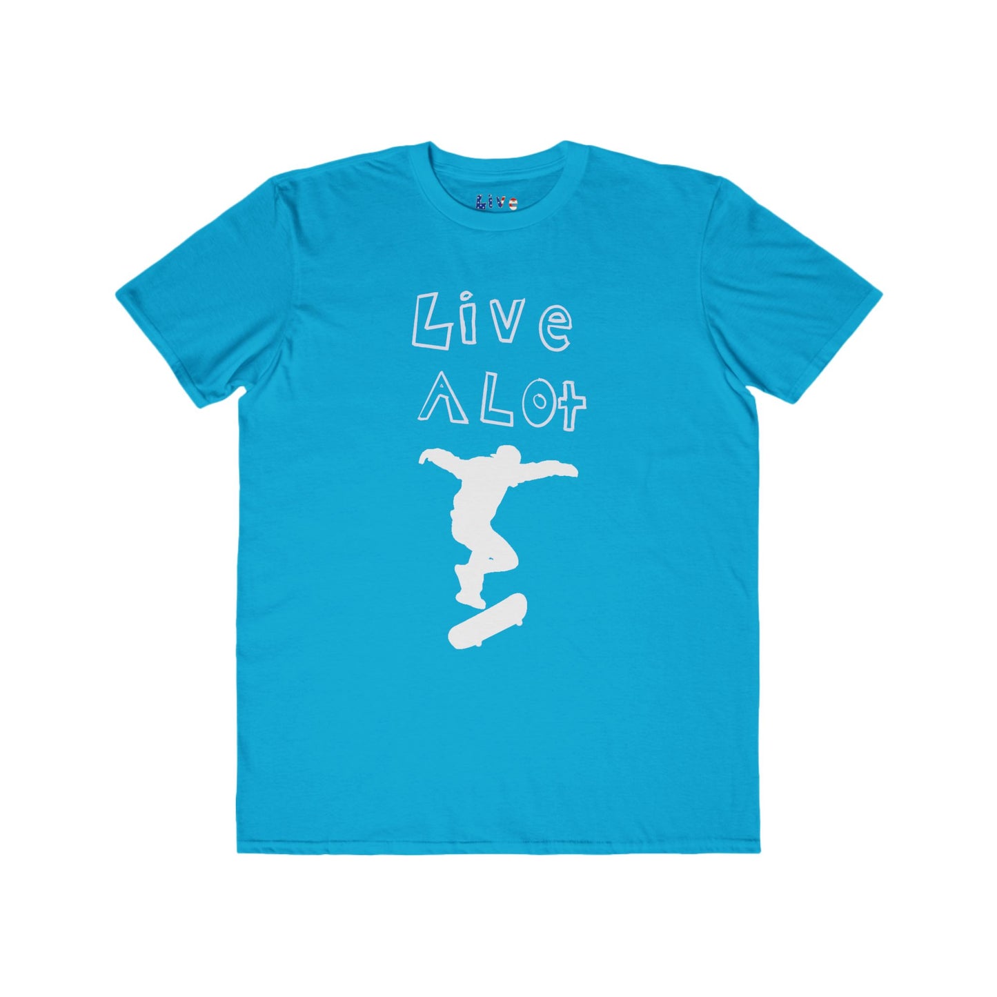 Live A Lot - Classic Cotton Tee — Skateboard Edition (Multiple Color Options)