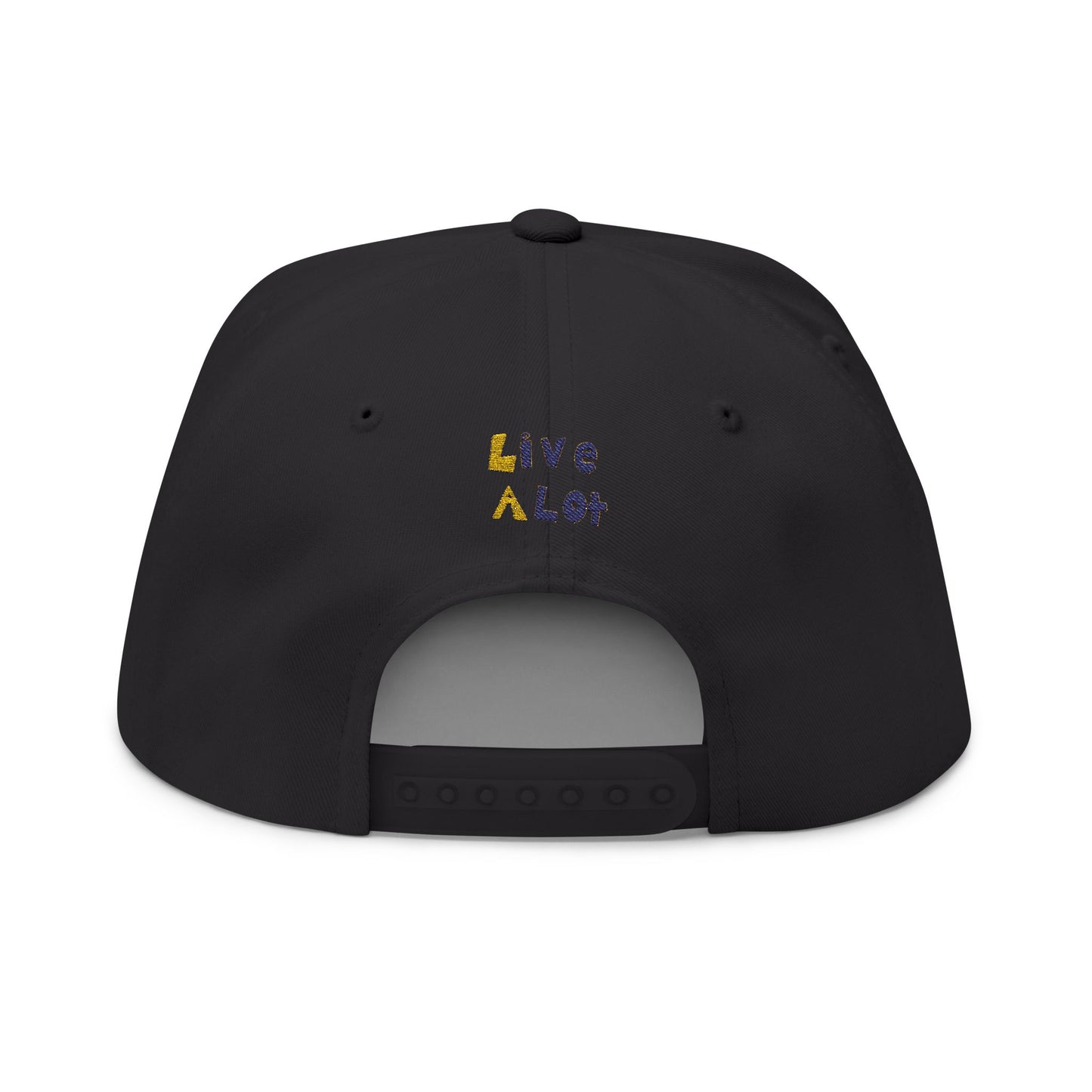LIVE A LOT – LA – Flat Bill Cap (Purple & Gold)