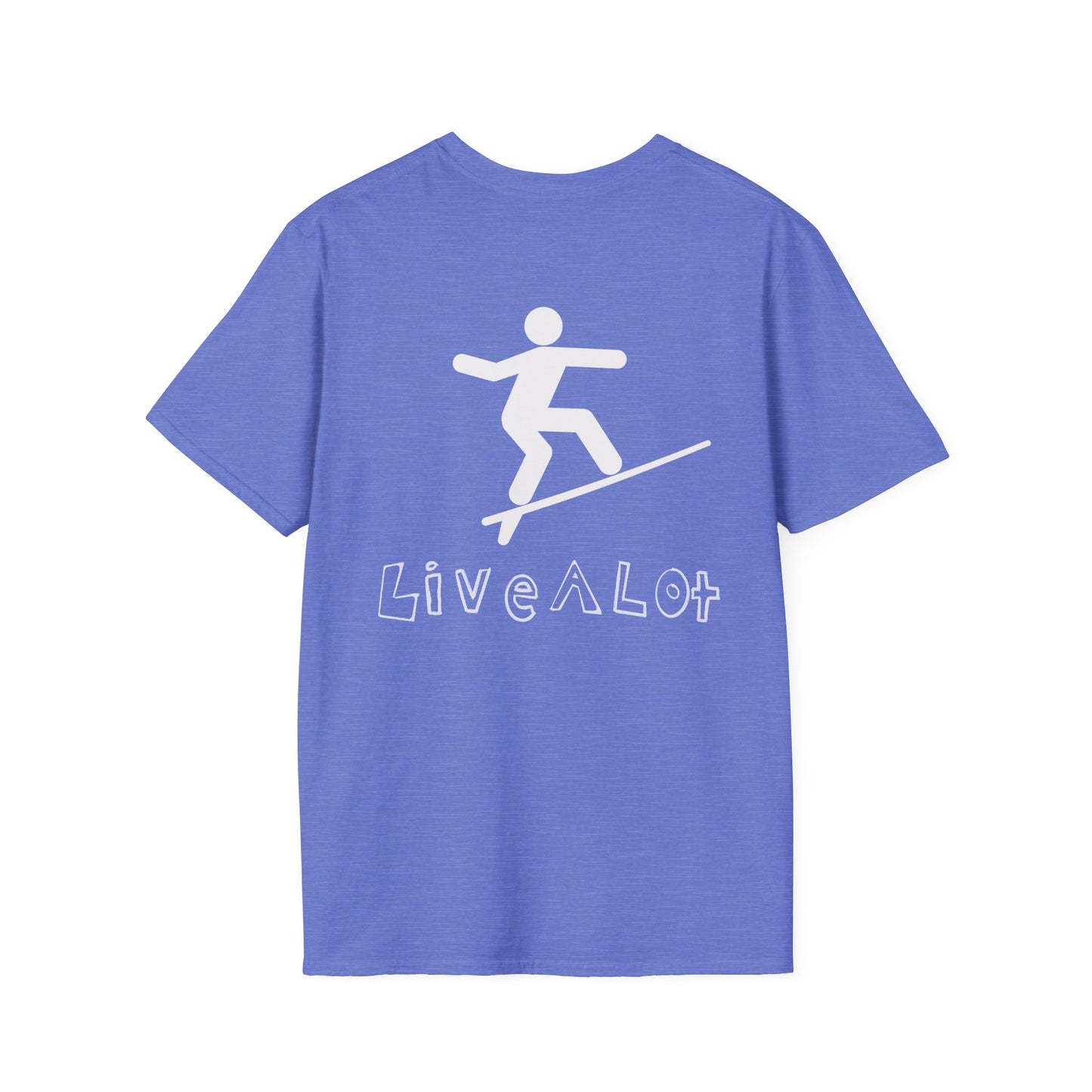Live A Lot - Surfer Tee — Front & Back Print (Multiple Color Options)