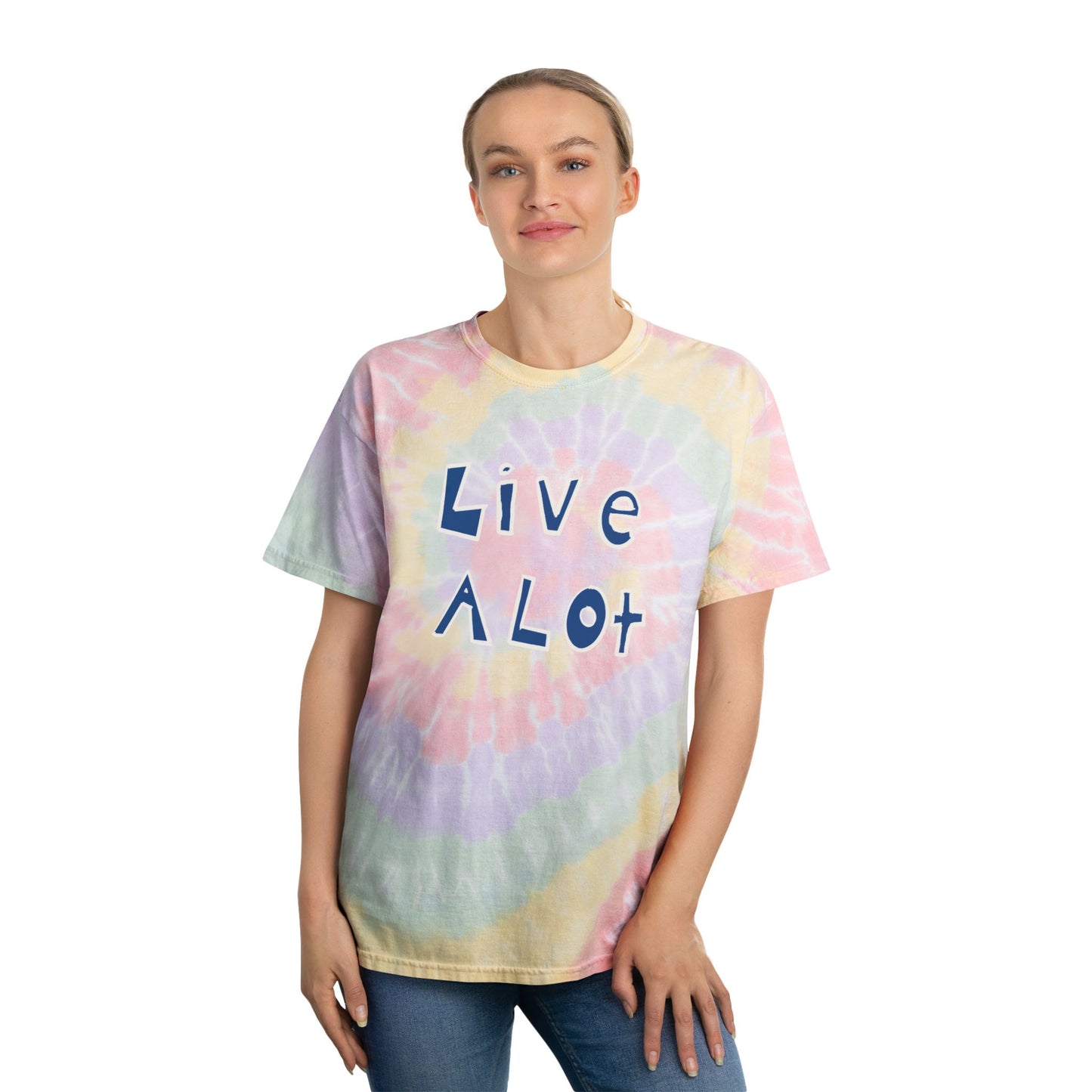 LIVE A LOT - Tie-Dye Tee – Embrace the Vibe