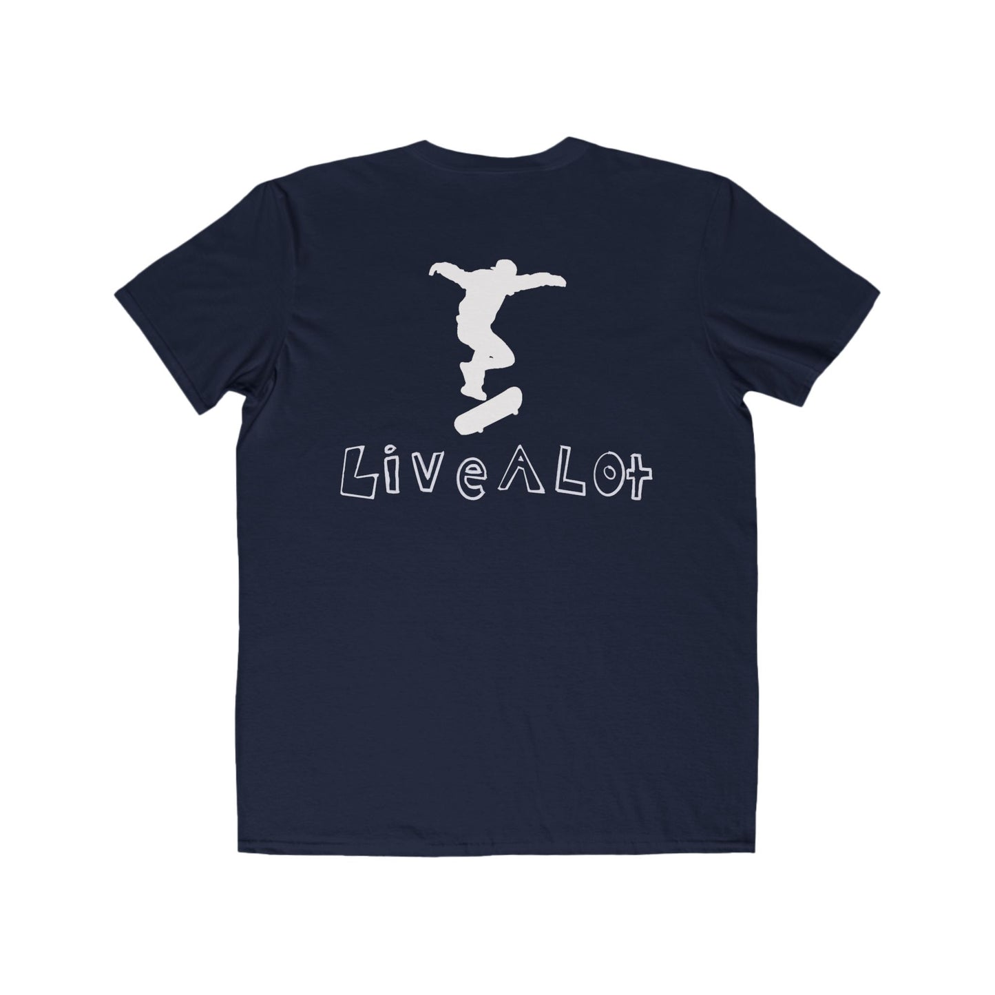 Live A Lot - Classic Cotton Tee — Skateboard Edition (Multiple Color Options)