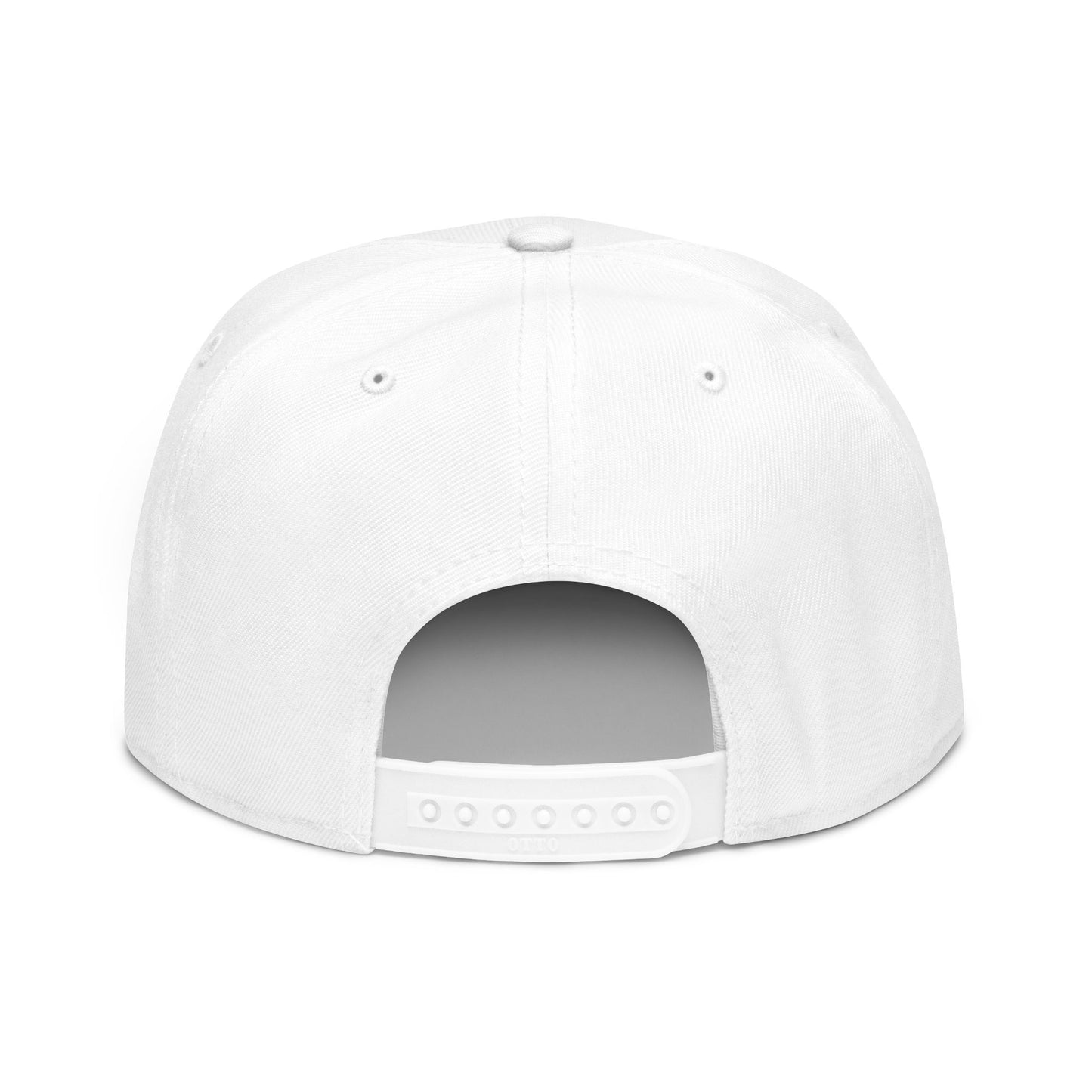 "ゆたかに生きる" Premium Snapback Hat – Live A Lot (Japanese - White Hat, Navy Embroidery)