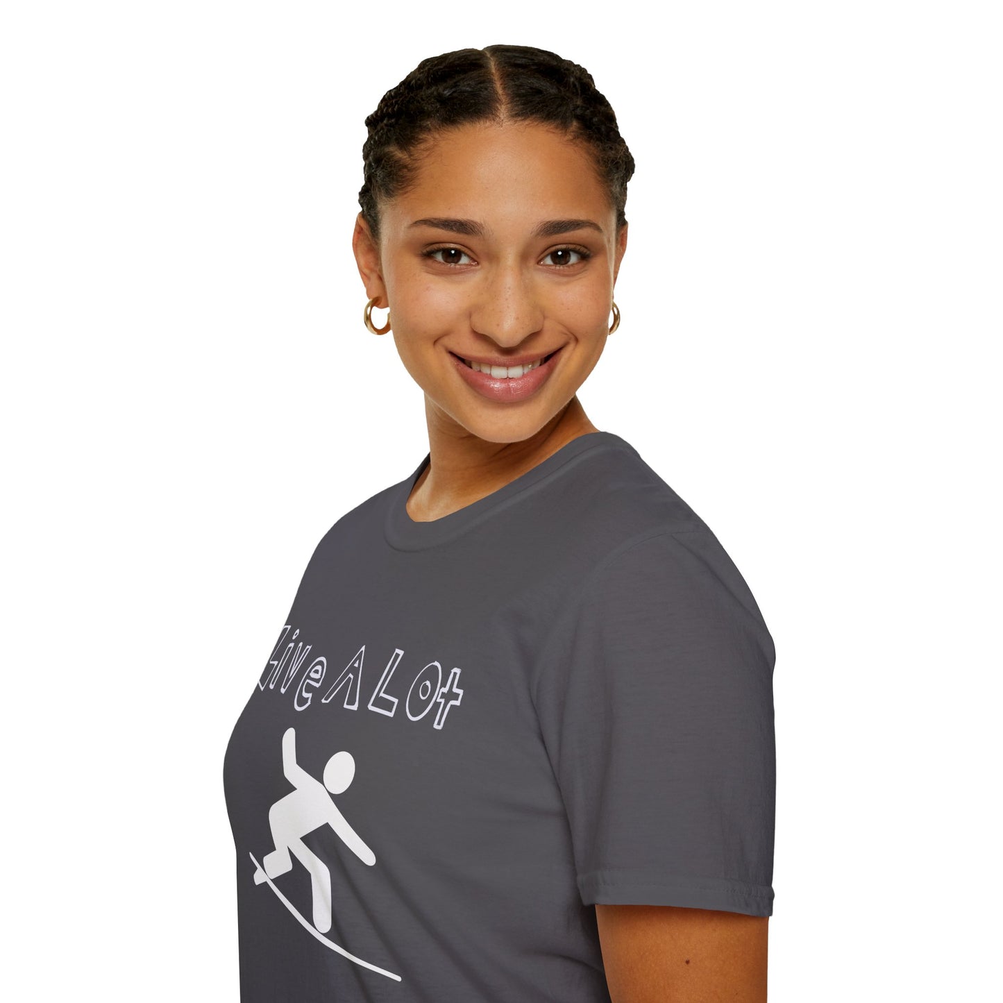 Live A Lot - Surfer Tee — Front & Back Print (Multiple Color Options)