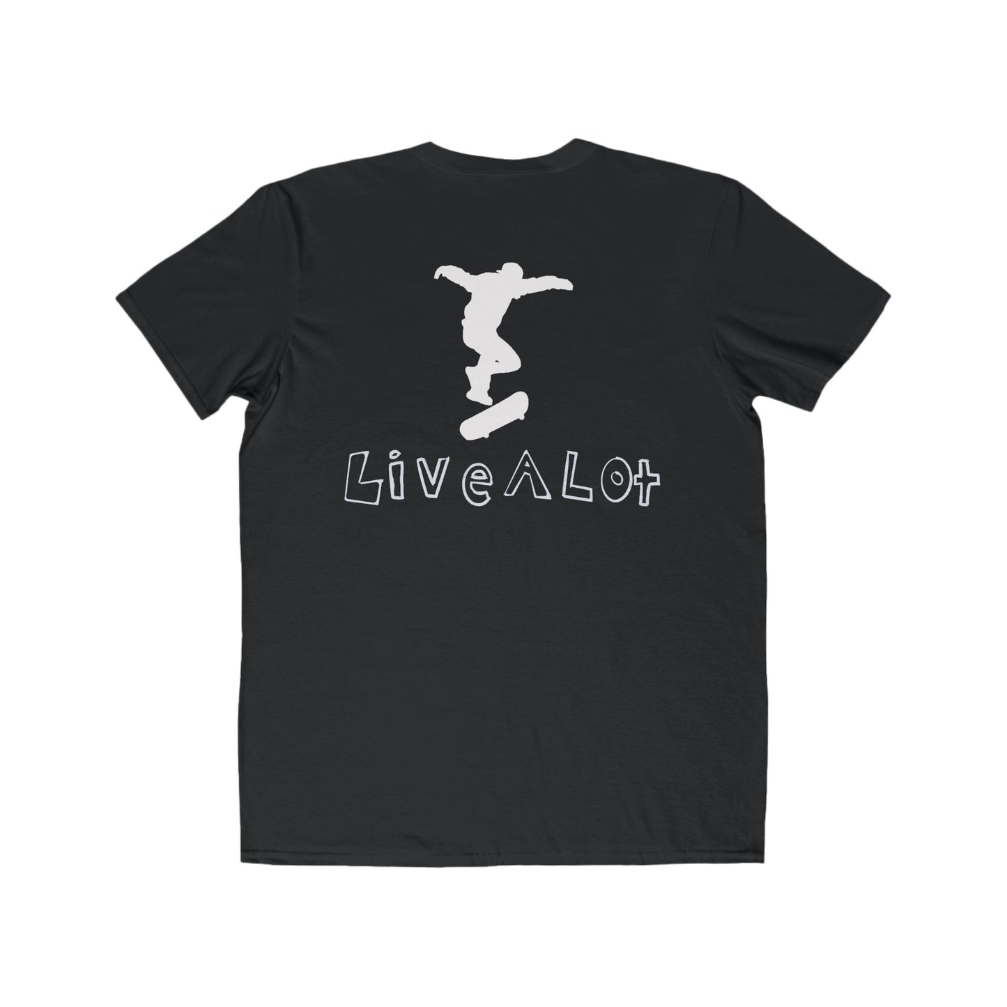 Live A Lot - Classic Cotton Tee — Skateboard Edition (Multiple Color Options)