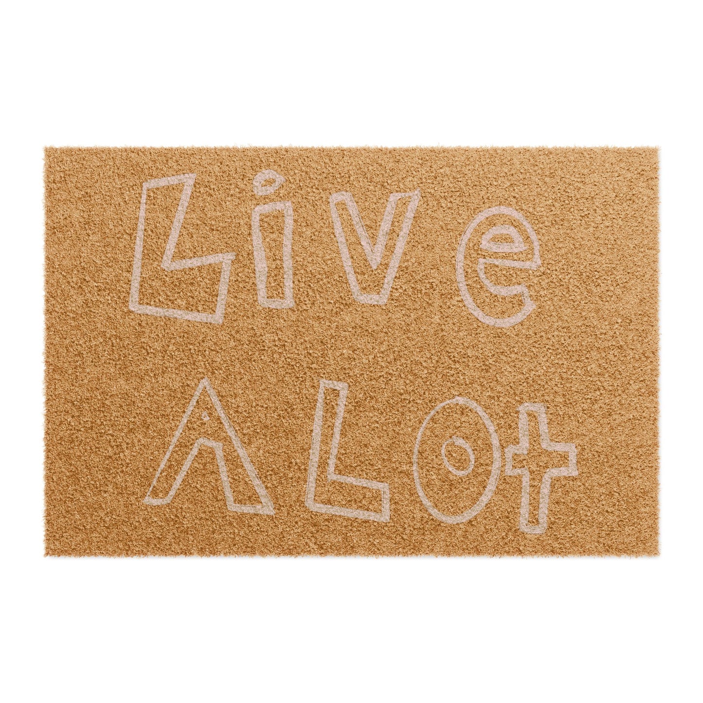 LIVE A LOT – Coir Door Mat (24" x 16") First impressions start at your front door.