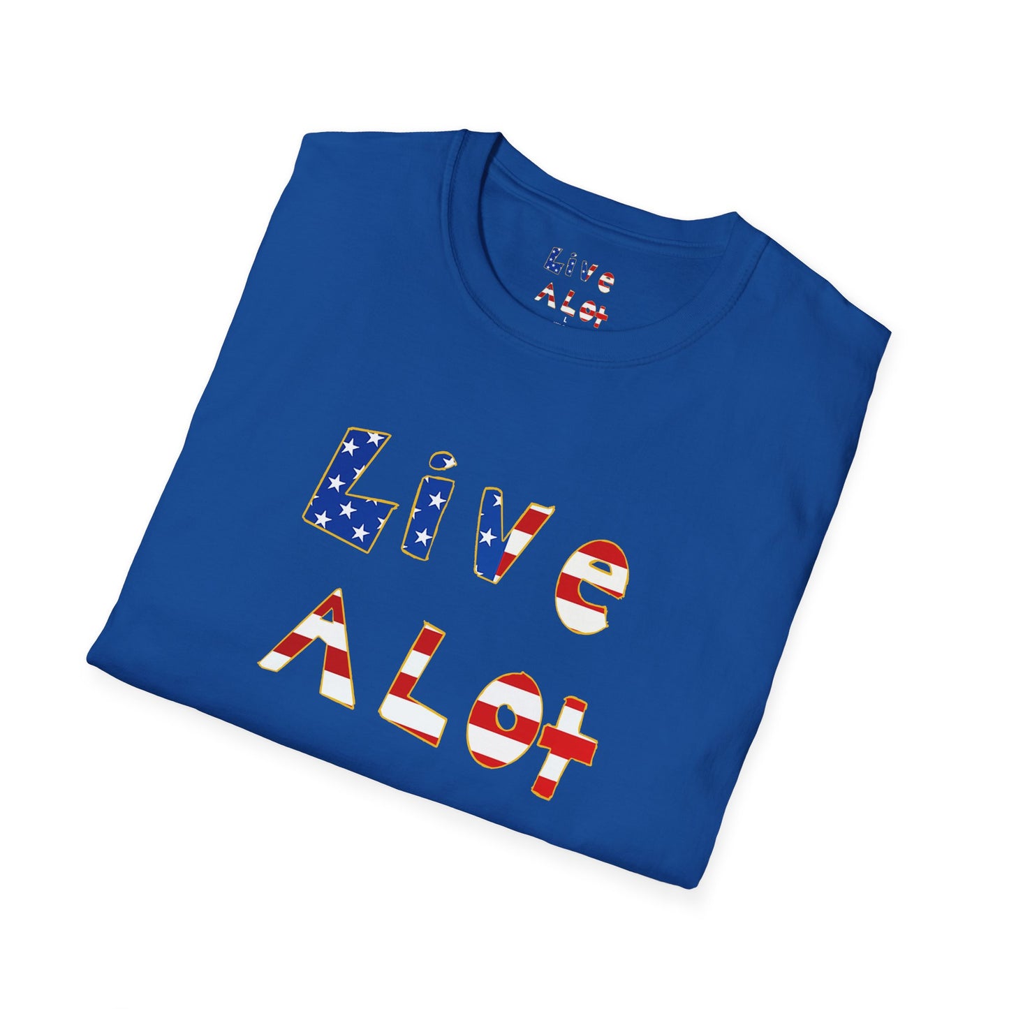 Live A Lot Tee — American Flag Edition (Multiple Color Options)