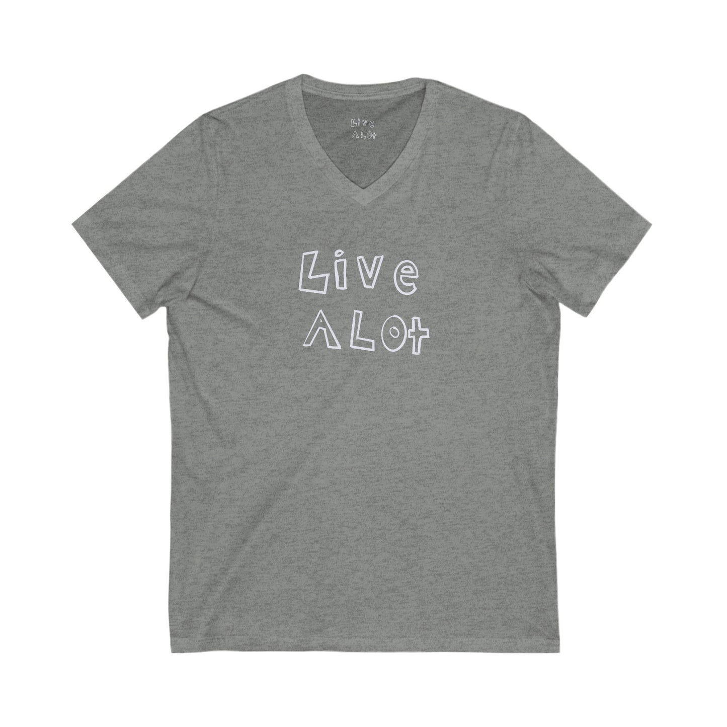 Live A Lot - V-Neck Tee (Multiple Color Options)