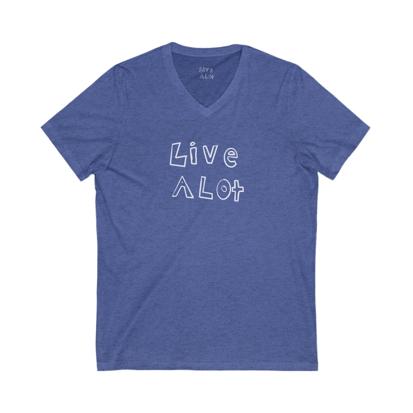 Live A Lot - V-Neck Tee (Multiple Color Options)