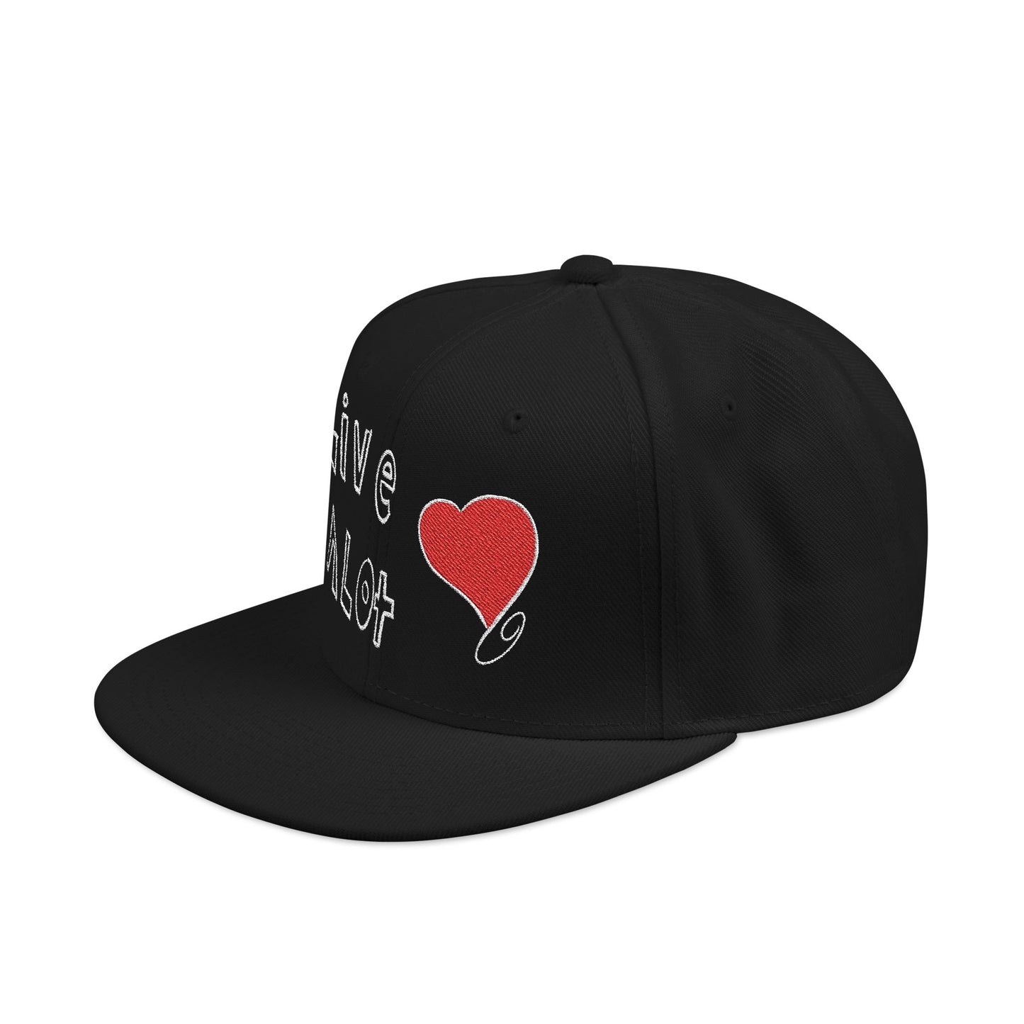 LIVE A LOT (Heart): Snapback Hat (many color combinations)