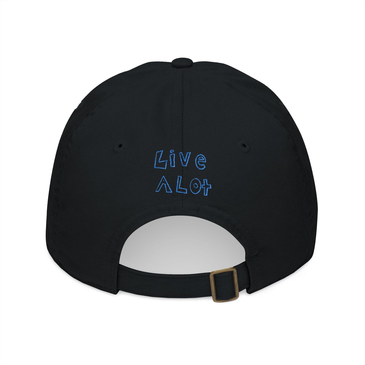 LIVE A LOT - Dad Cap – Bold Blue Embroidery (various color options)