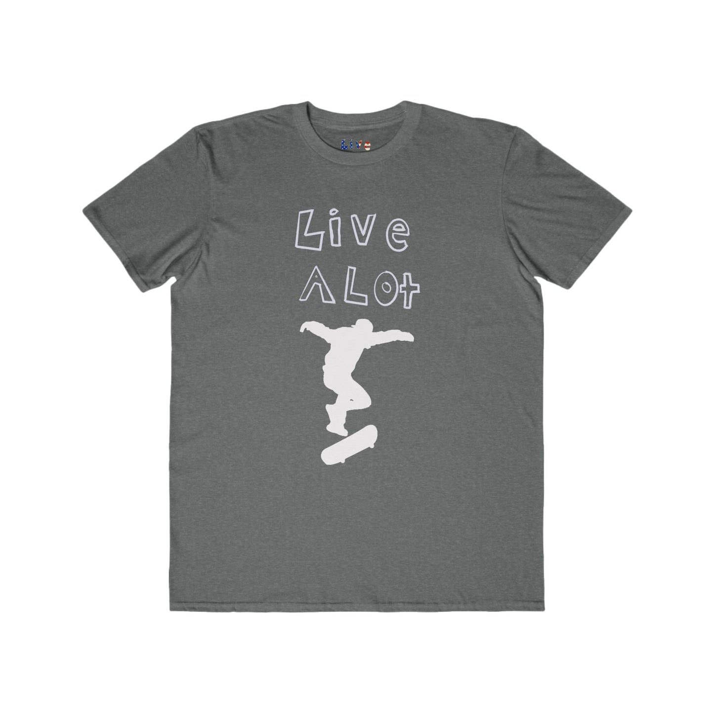 Live A Lot - Classic Cotton Tee — Skateboard Edition (Multiple Color Options)