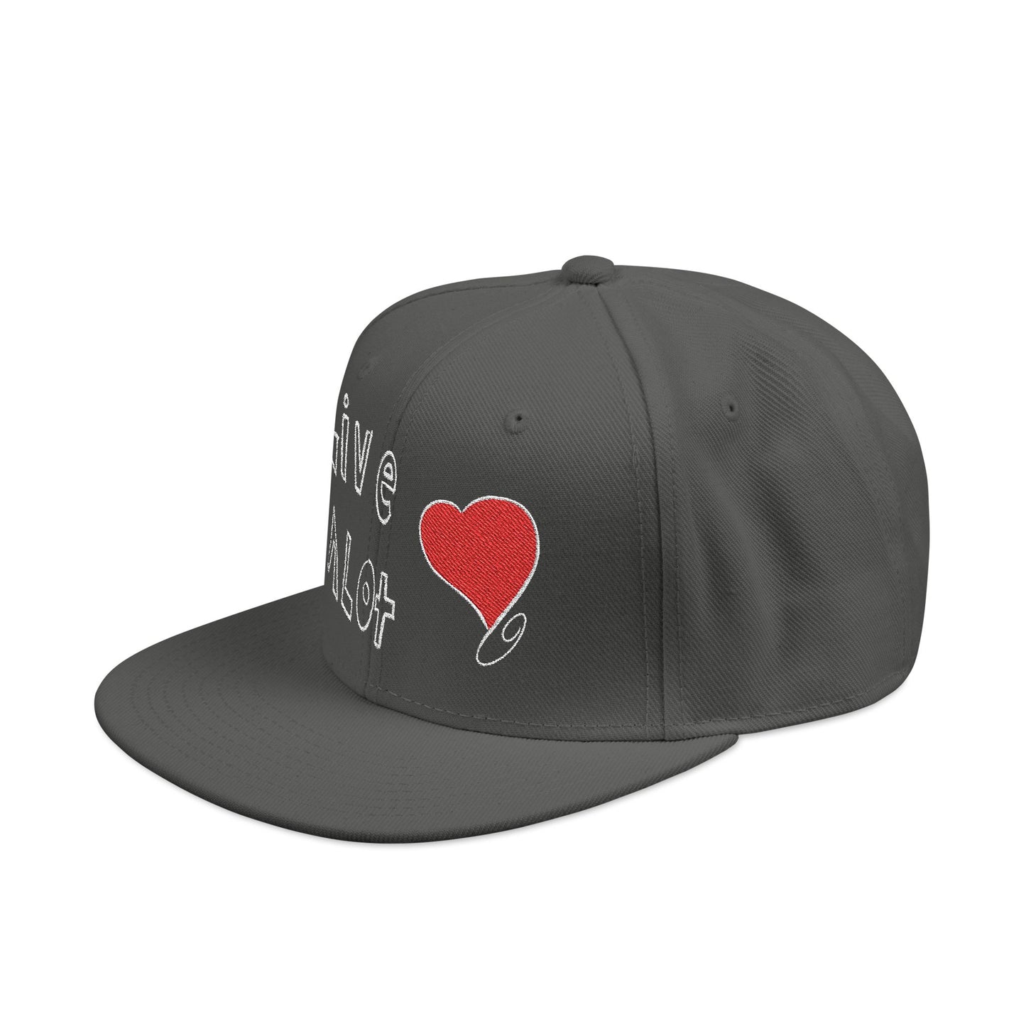 LIVE A LOT (Heart): Snapback Hat (many color combinations)