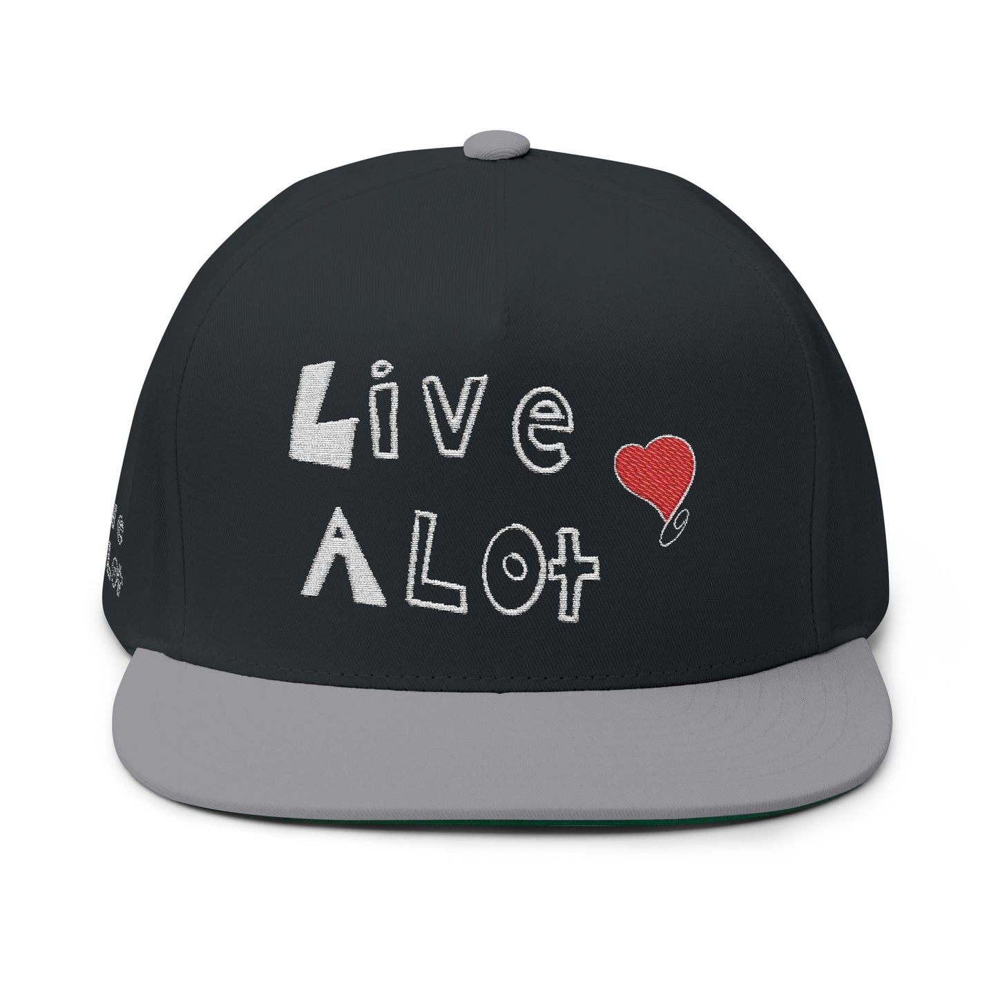 LIVE A LOT Heart Flat Bill Cap — City of Angels Edition