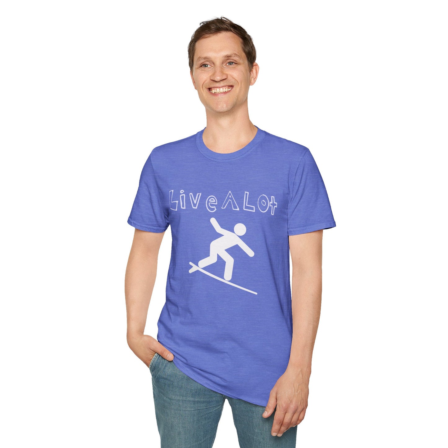 Live A Lot - Surfer Tee — Front & Back Print (Multiple Color Options)