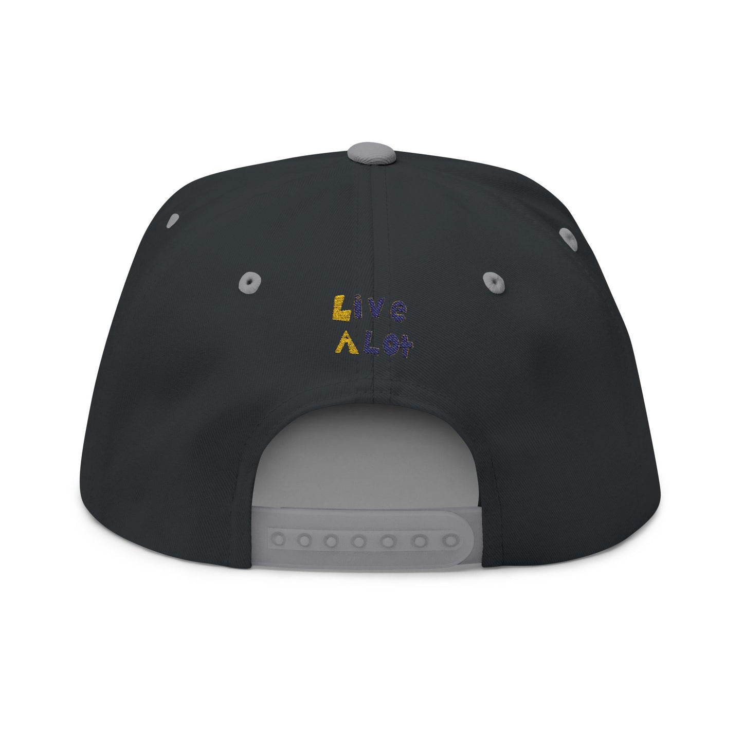 LIVE A LOT – LA – Flat Bill Cap (Purple & Gold)