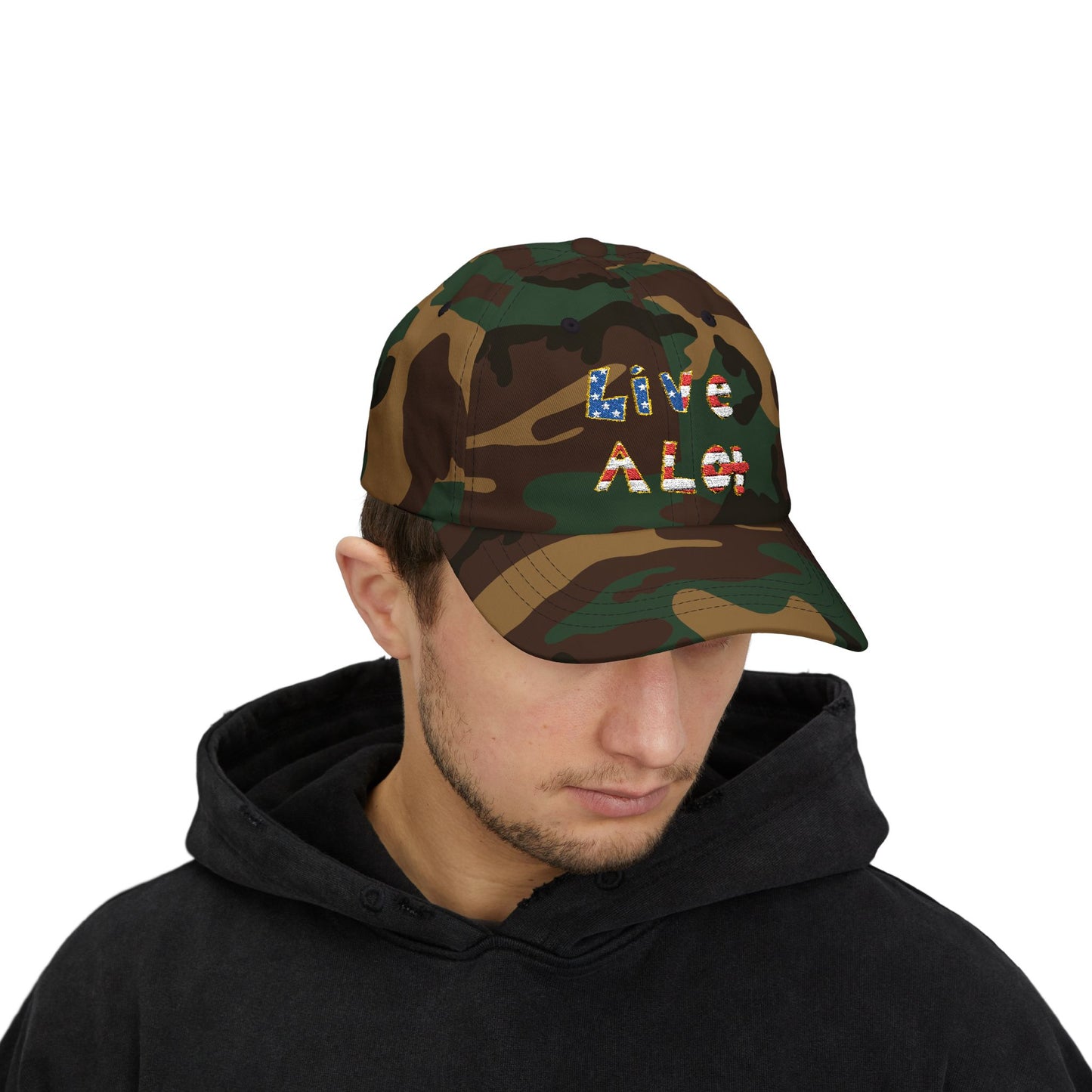 LIVE A LOT® Dad Cap – American Flag Edition