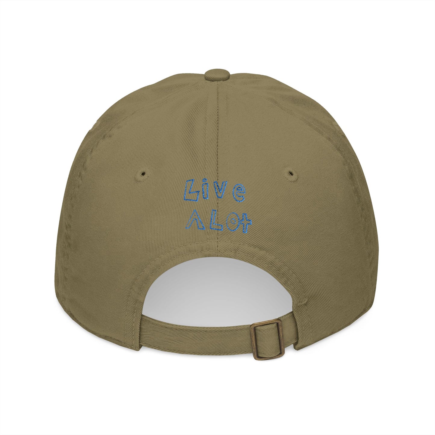 LIVE A LOT - Dad Cap – Bold Blue Embroidery (various color options)
