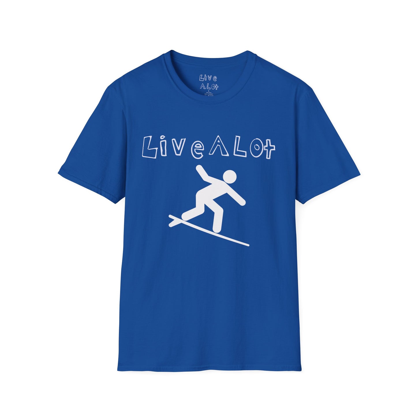 Live A Lot - Surfer Tee — Front & Back Print (Multiple Color Options)