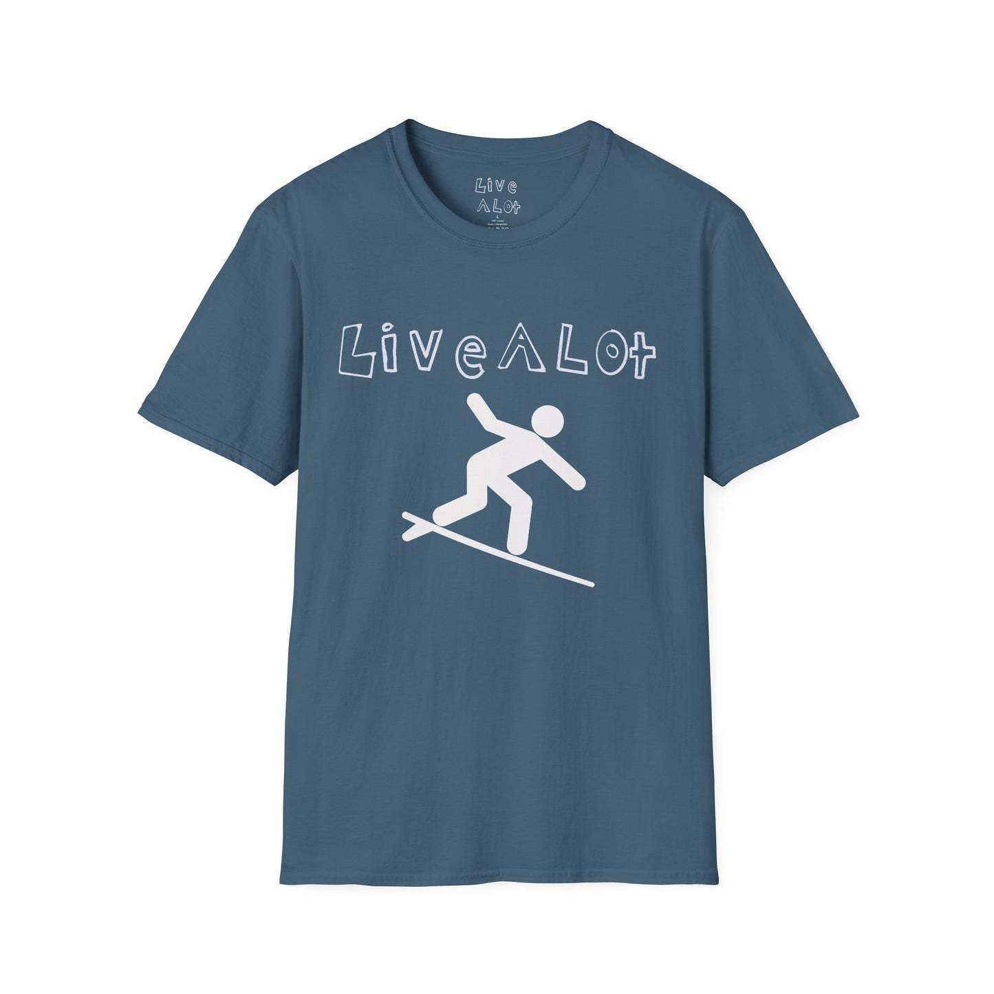 Live A Lot - Surfer Tee — Front & Back Print (Multiple Color Options)